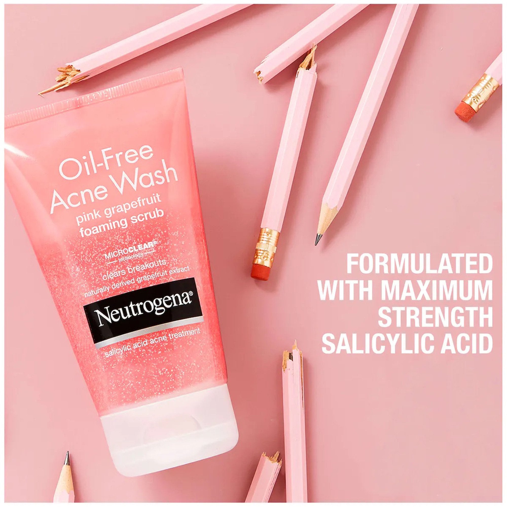 Neutrogena® Oil-Free Acne Wash Pink Grapefruit Foaming Scrub, 4.2 oz. 07050105360