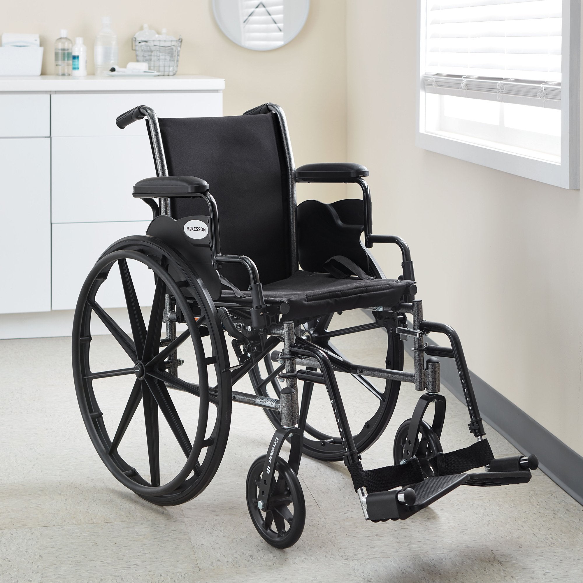 McKesson Lightweight Wheelchair, 16 Inch Seat Width 146-K316DDA-SF