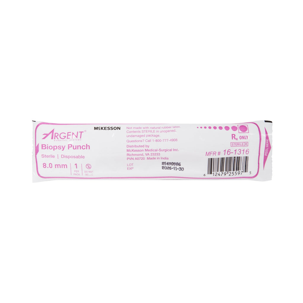 McKesson Argent™ Disposable Biopsy Punches, 8.0 mm 16-1316
