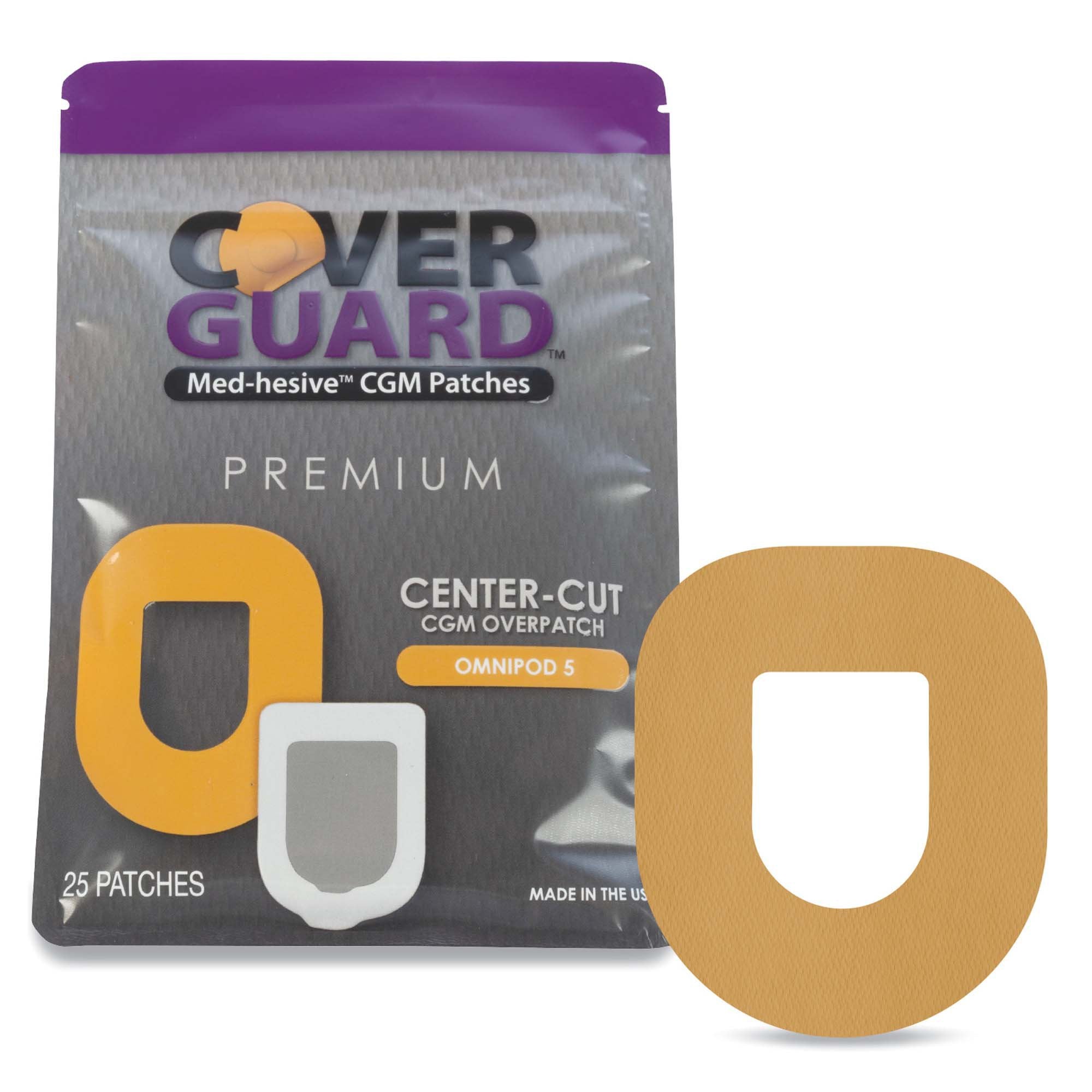 Sensor Overpatch CoverGuard Tan For Omnipod 5 Sensor 101-300T