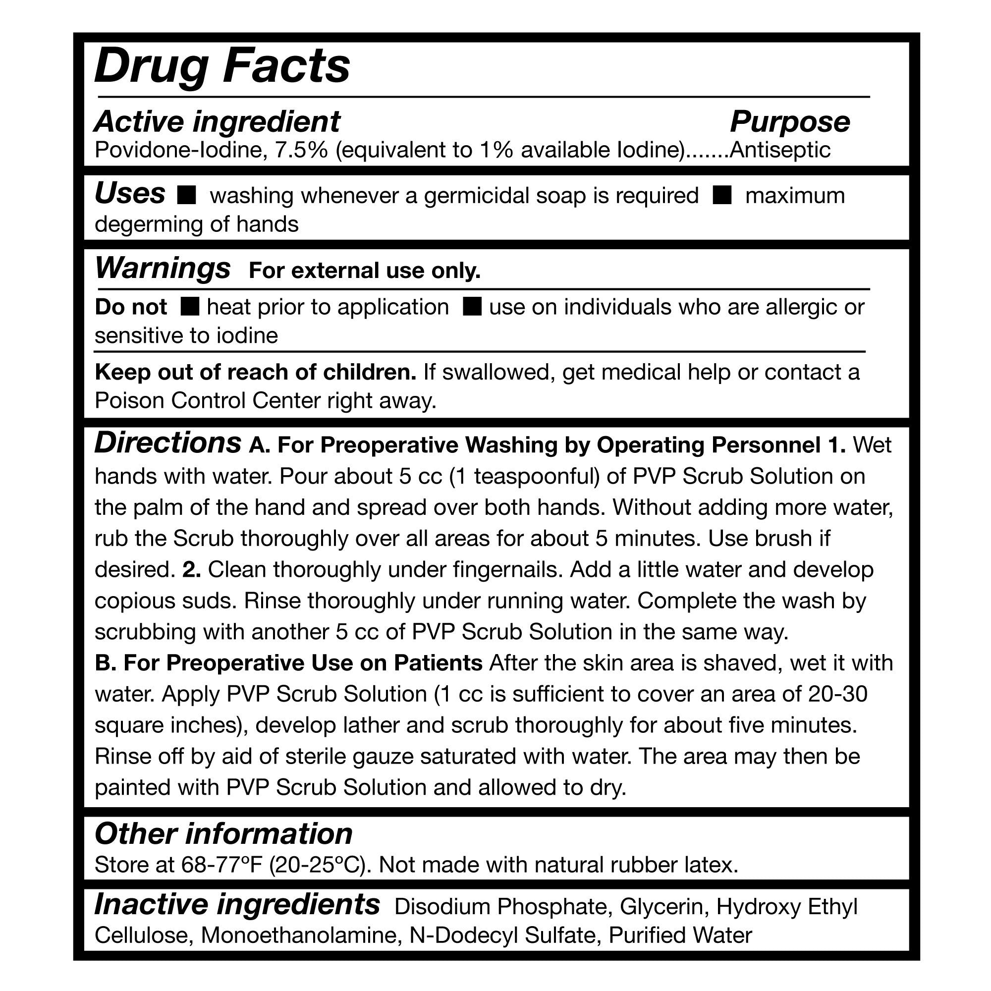 McKesson Bactericide Antiseptic PVP Scrub Solution, 16 oz. Bottle 037