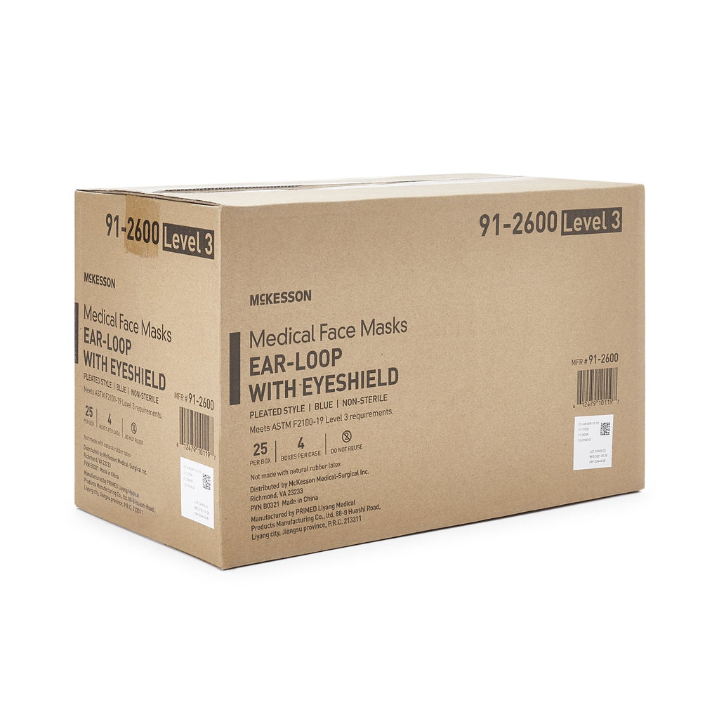 McKesson Procedure Mask with Eye Shield 91-2600