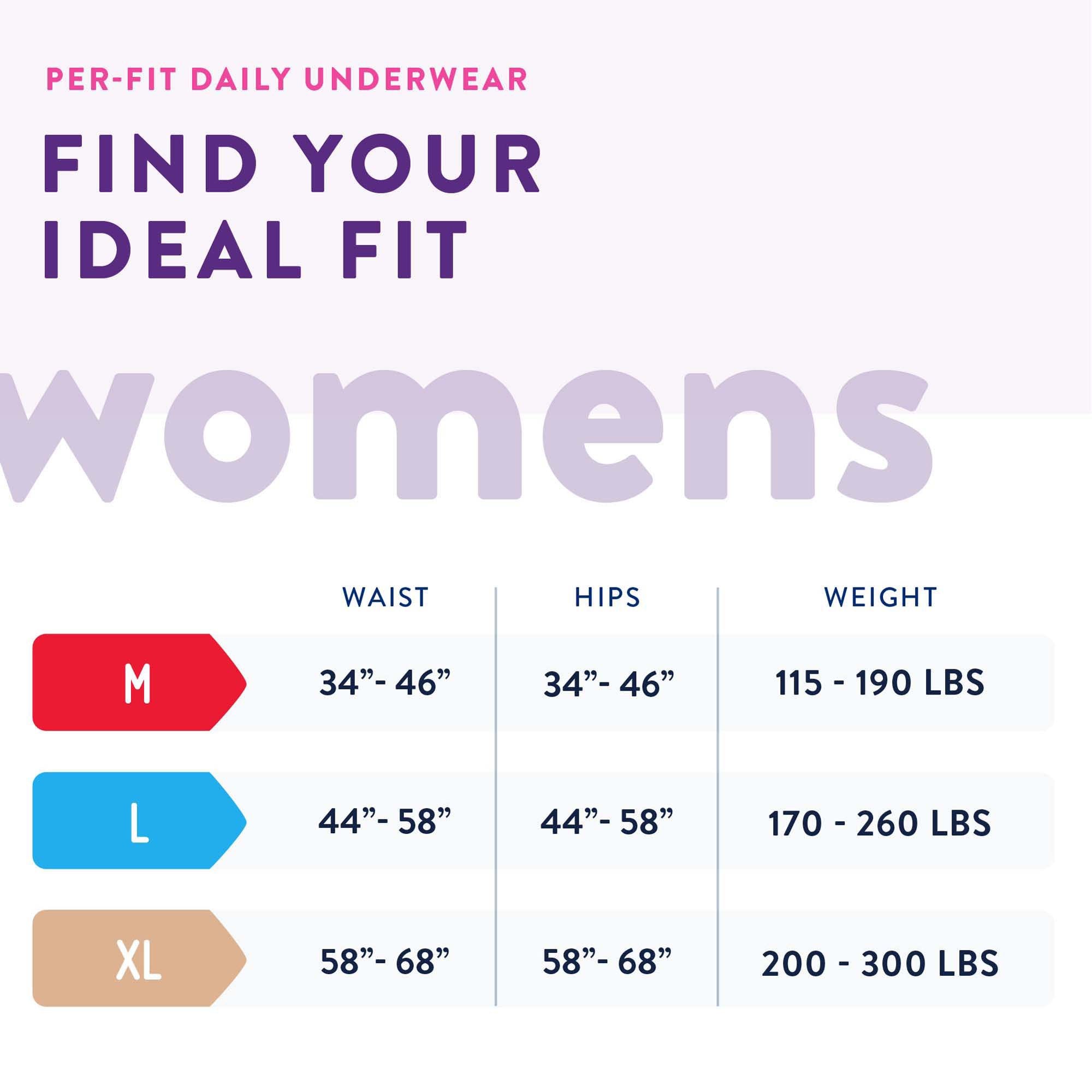 Prevail® Per-Fit® Women Extra Absorbent Underwear, Large PFW-513