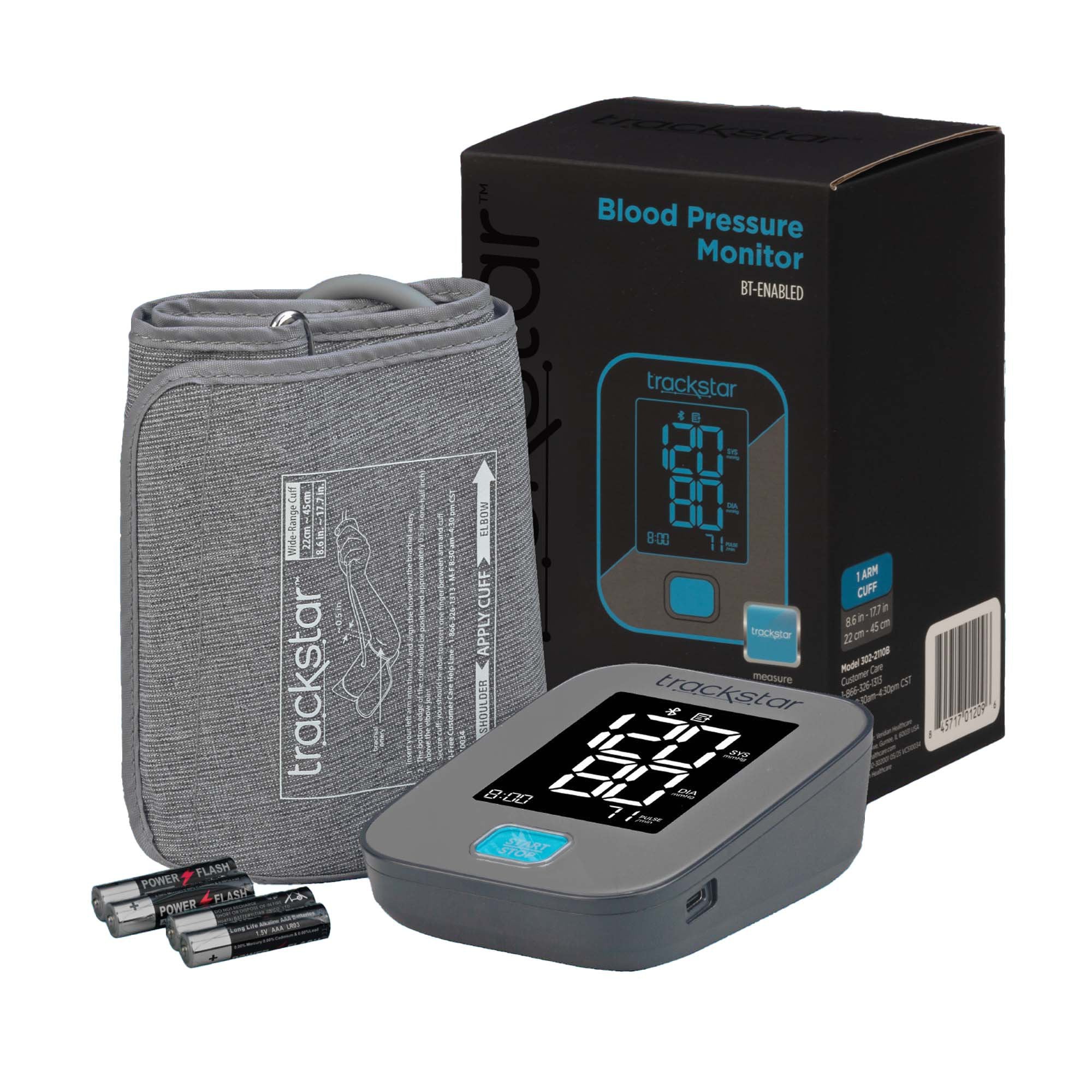 Digital Blood Pressure Monitor RPM Pro™ Adult Cuff Cloth Fabric Cuff 8.6 to 17.7 inch Circumference Mobile 302-2110B