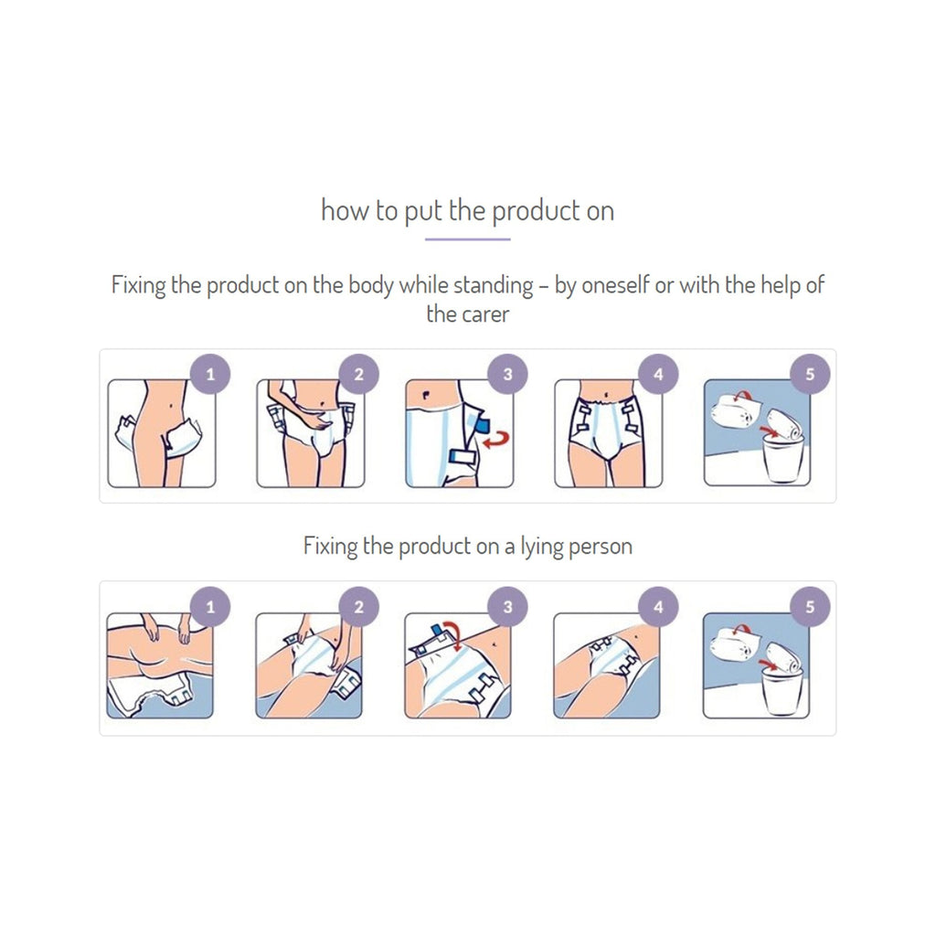 Seni® Super Quatro Severe Absorbency Incontinence Brief, Medium S-ME10-BQ1