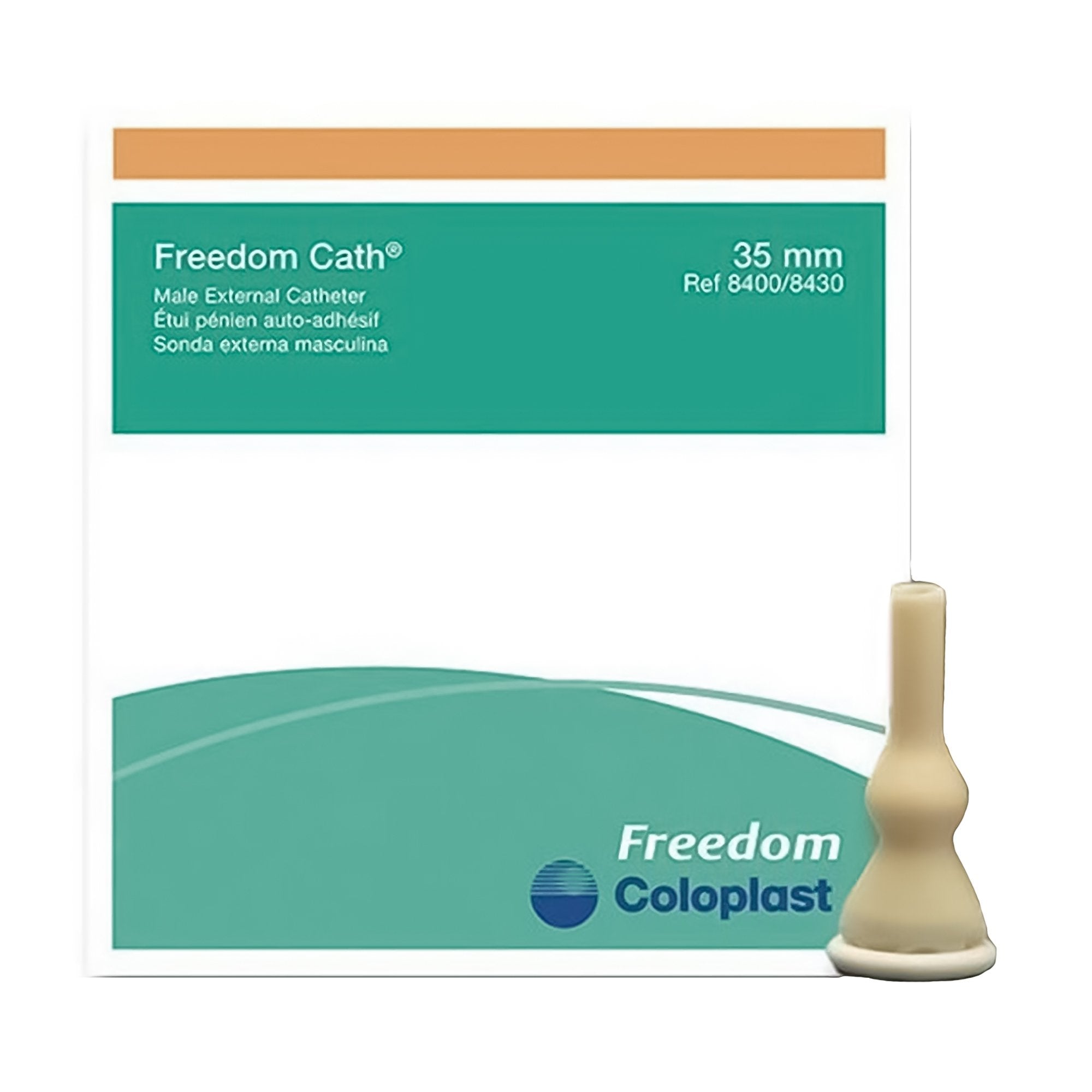 Freedom Cath® Clear Male External Catheter, 35 mm, Large Size 8400