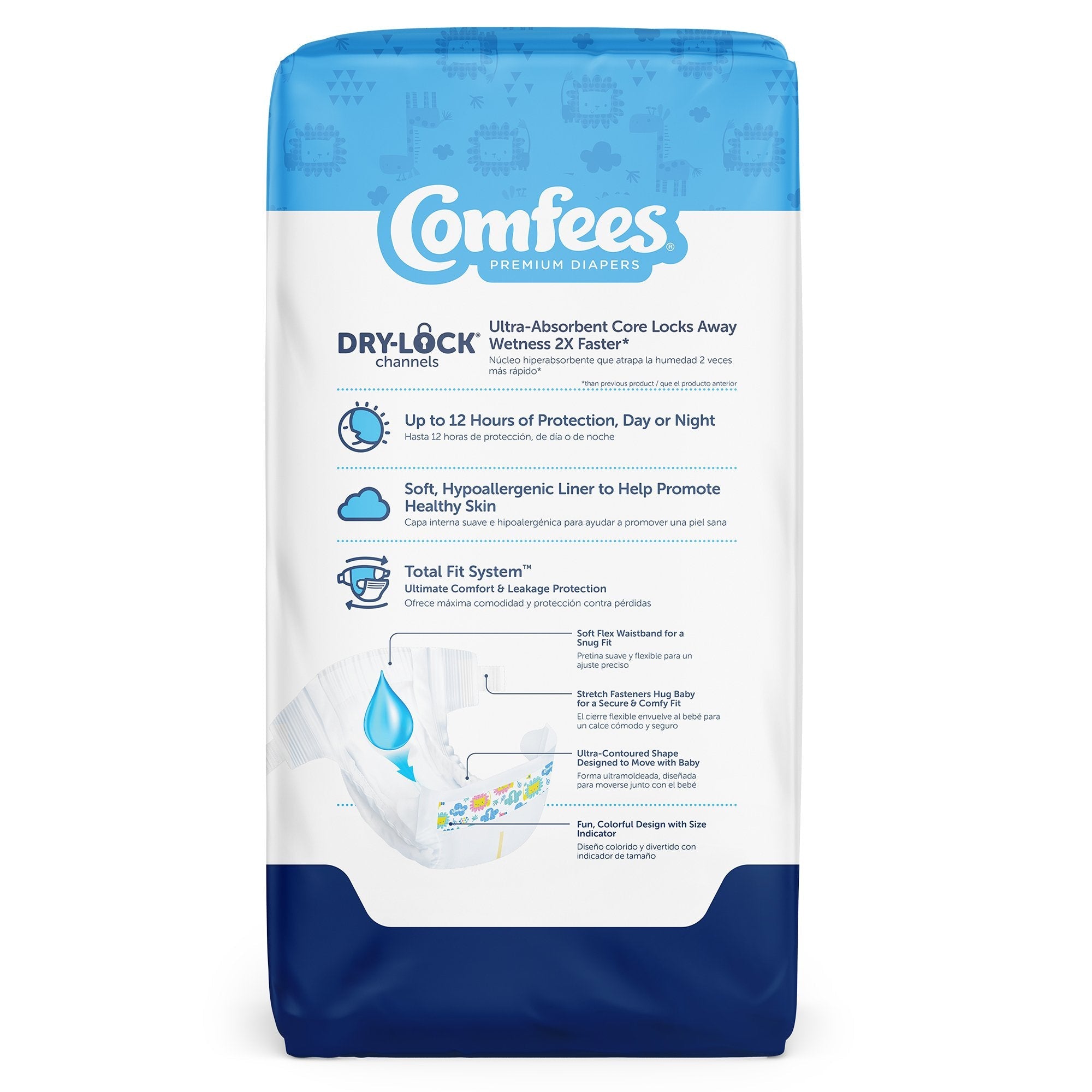 Attends Comfees Premium Diapers, Unisex, Tab Closure, Size 1 CMF-1