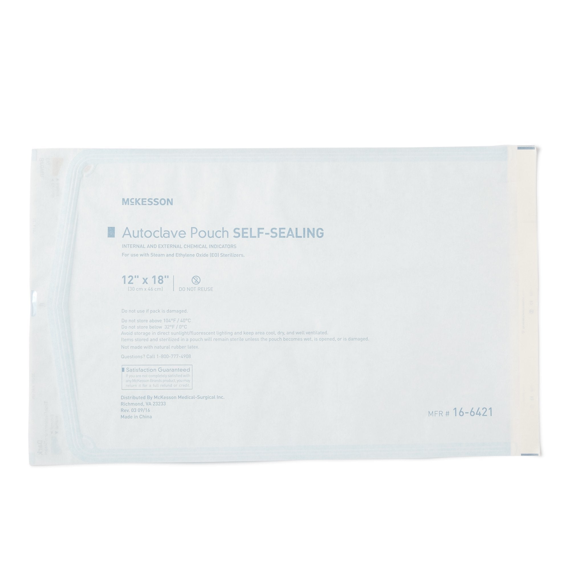 McKesson Sterilization Pouch, 12 x 18 Inch 16-6421