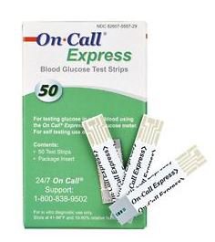 On Call® Express Blood Glucose Test Strips 755729