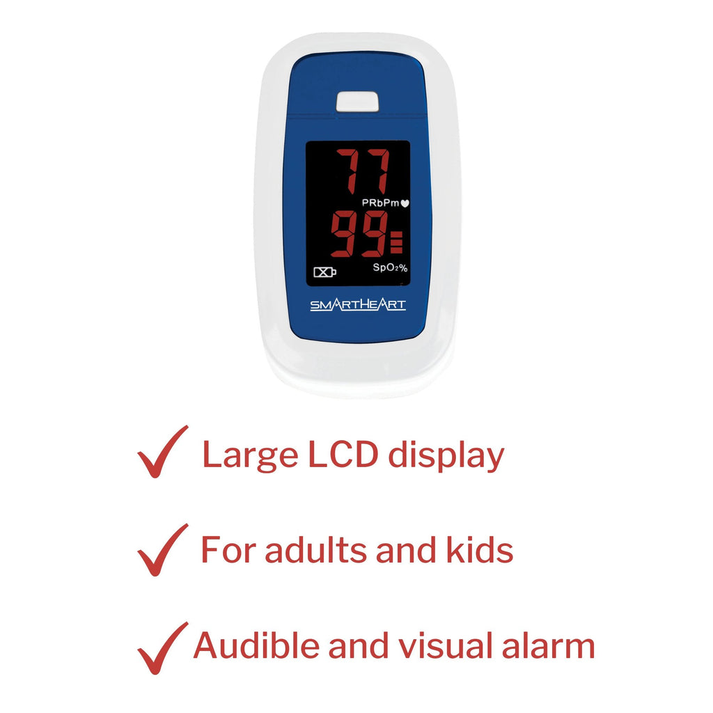 SmartHeart Fingertip Pulse Oximeter for Blood Oxygen Saturation, Economy 11-50K