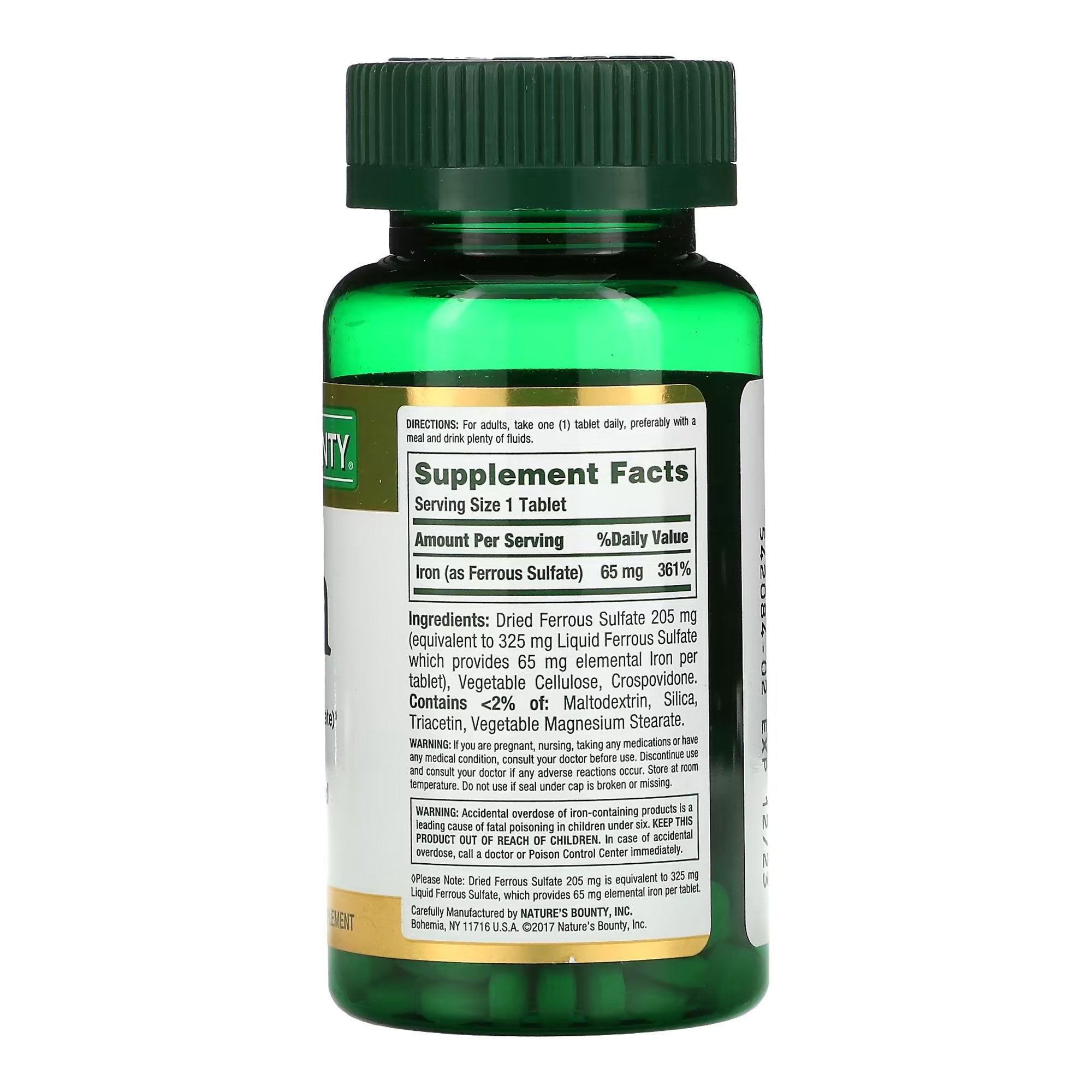 Nature's Bounty® Iron Mineral Supplement 07431241383