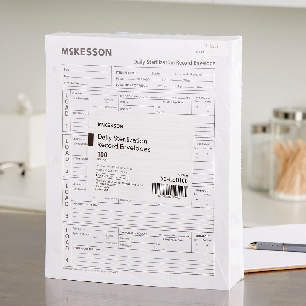 McKesson Sterilization Record Envelope 73-LEB100