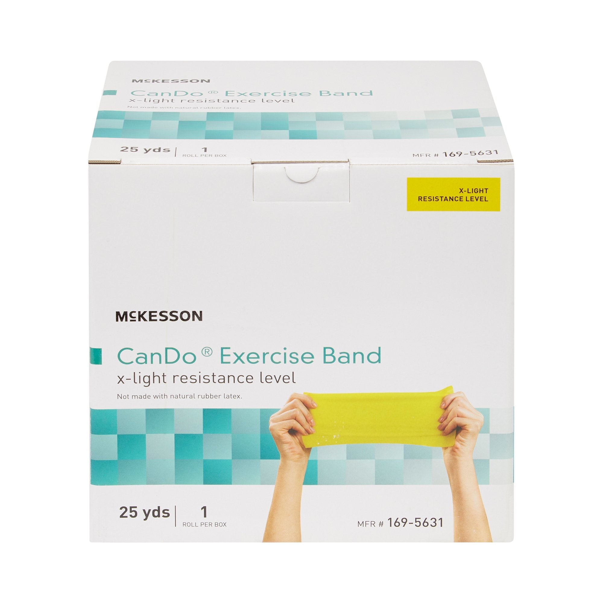 McKesson Exercise Resistance Band, Yellow, 5" x 25 Yard, Extra-Light Resistance 169-5631