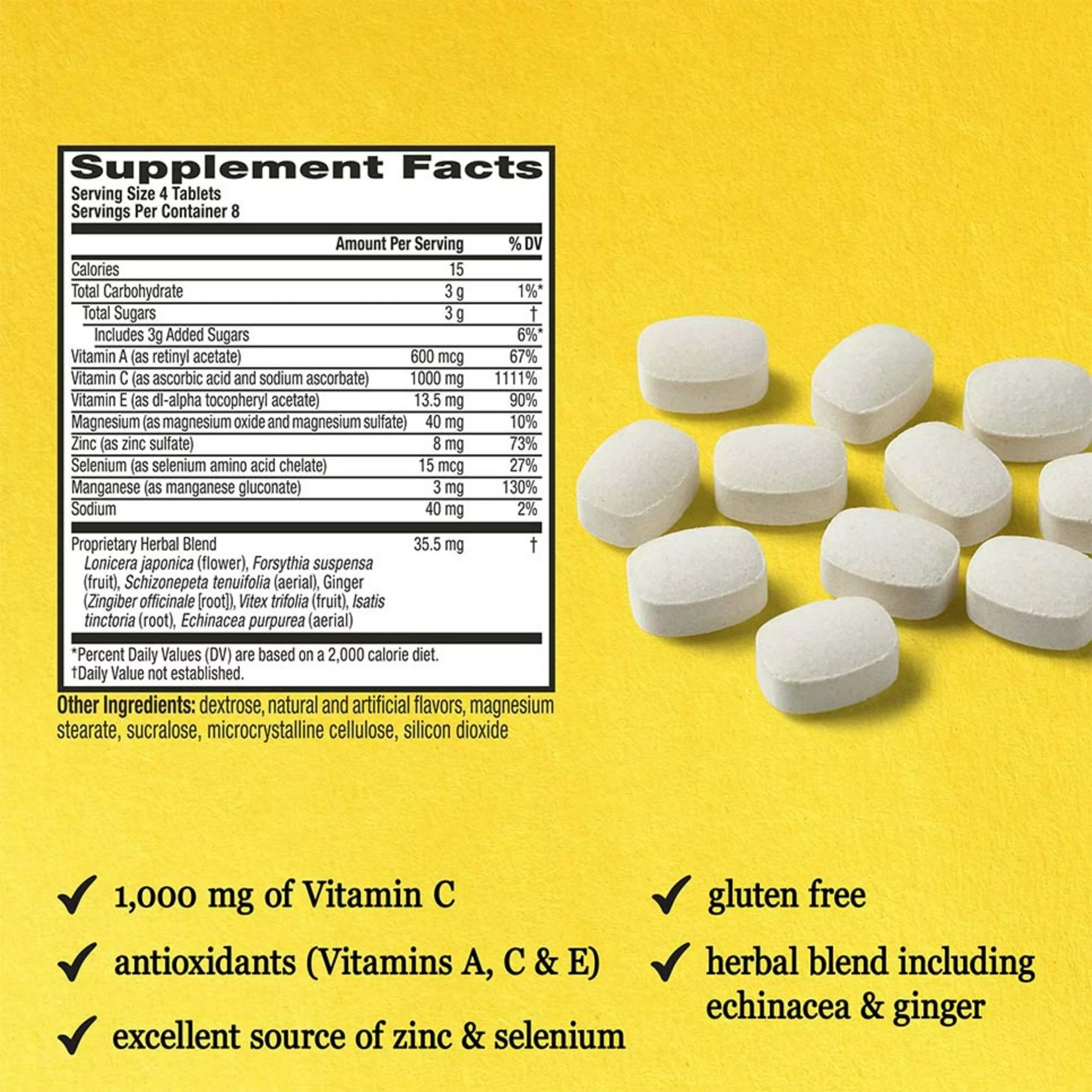 Airborne® Original Immune Support Supplement Chewable Tablets Citrus 64786520334