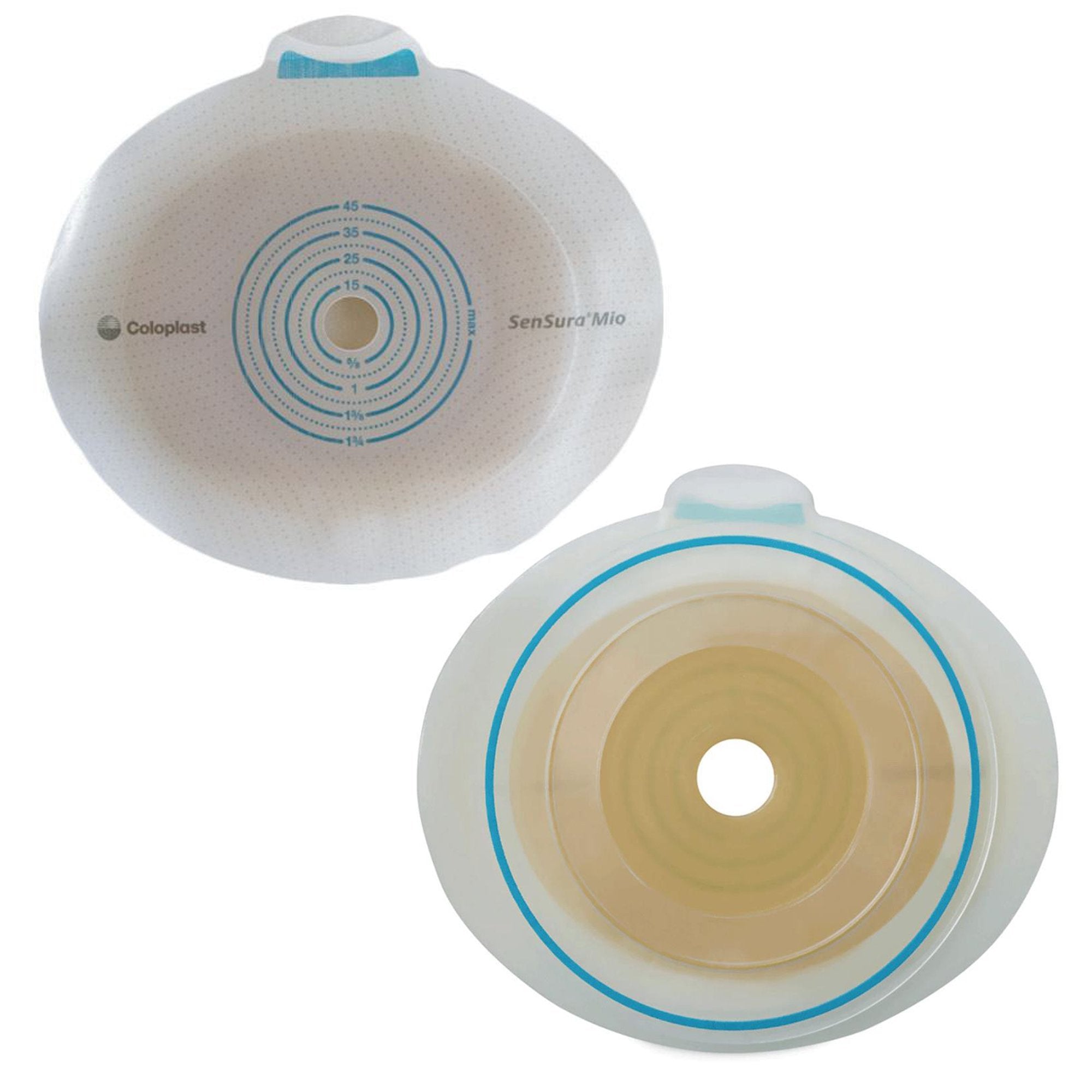 SenSura® Mio Click Ostomy Barrier, 25 mm Stoma Opening, Green Match 10504