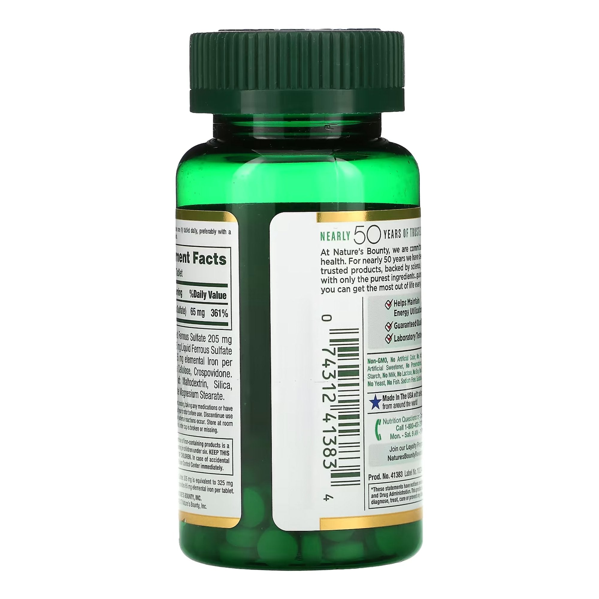 Nature's Bounty® Iron Mineral Supplement 07431241383
