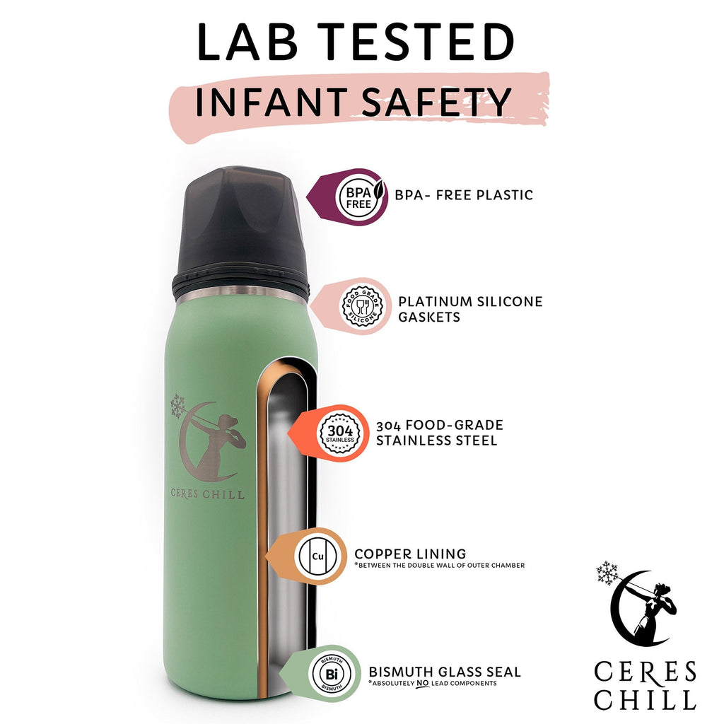 Ceres Chill OG Stainless Steel Breast Milk Chiller Container, Blue & Pink Ombre CC-1-BC-L-MB