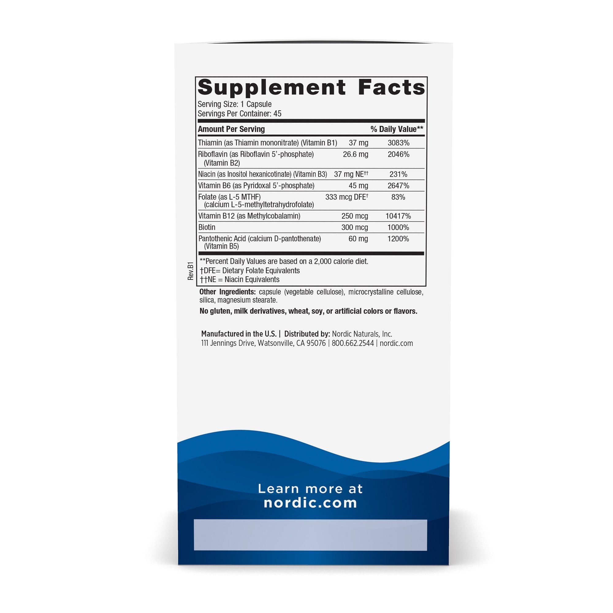 Nordic Naturals® Vitamin B Complex Dietary Supplement 1531