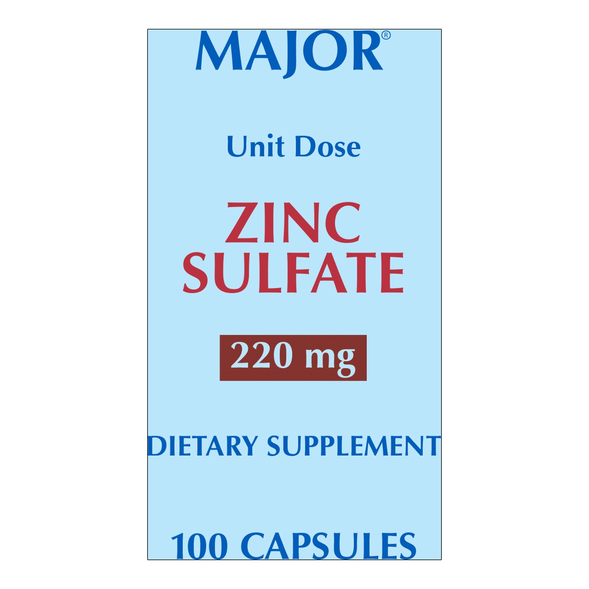 Major® 220-mg Zinc Sulfate Capsules 20555004000