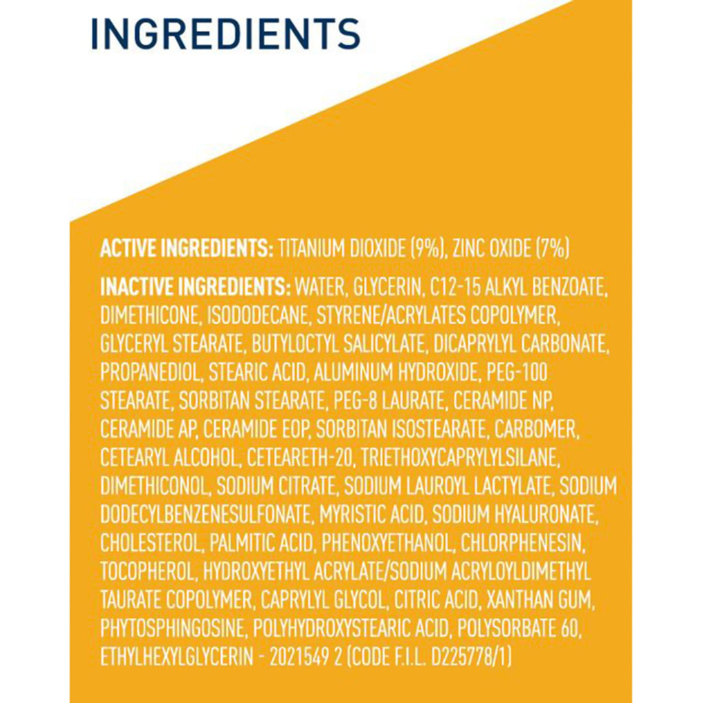 Sunscreen CeraVe® Hydrating Mineral Sunscreen Face SPF 50 Lotion 2.5 oz. Tube 60600051495