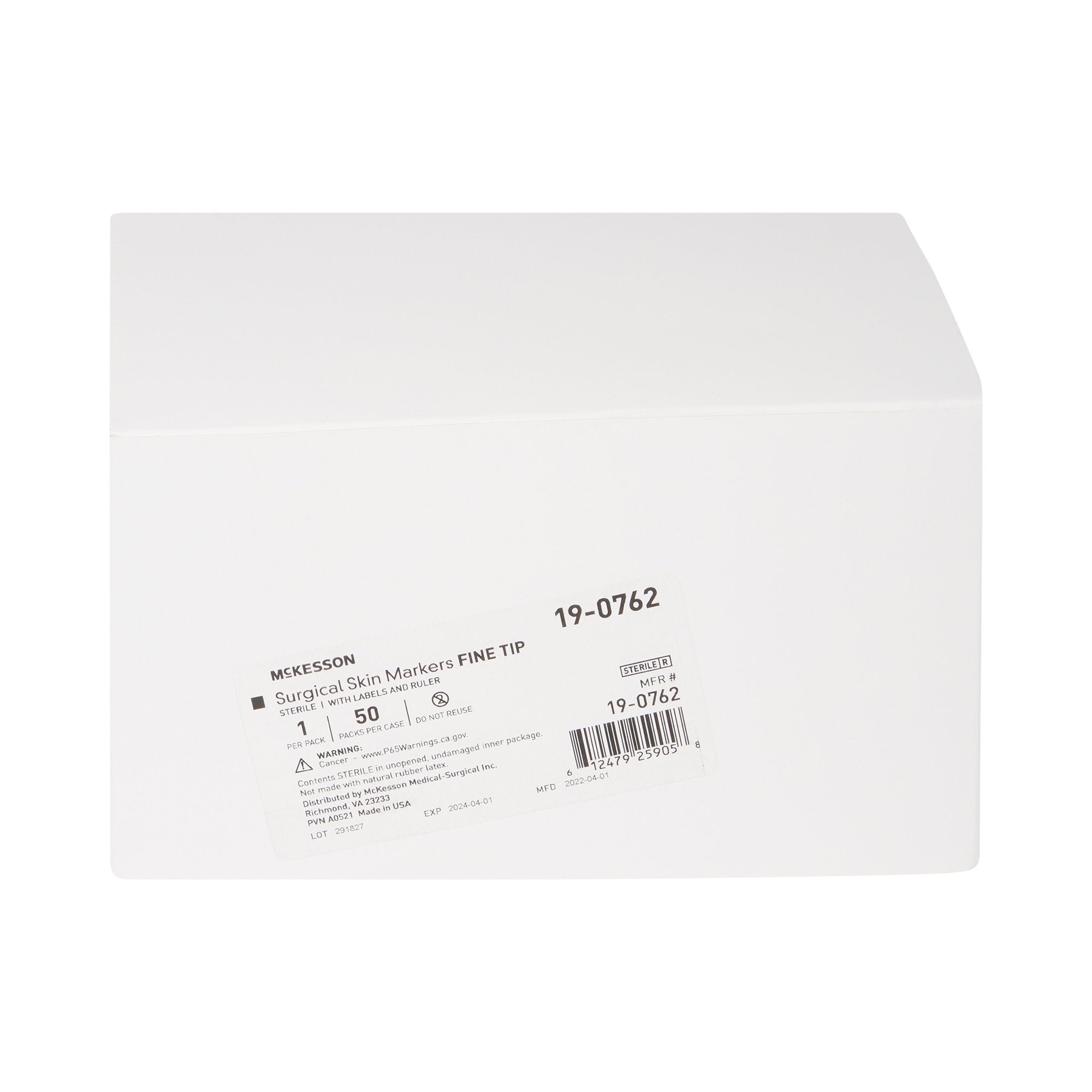 Skin Marker with Ruler and Labels McKesson Gentian Violet Ink Sterile Full Size Fine Tip 19-0762