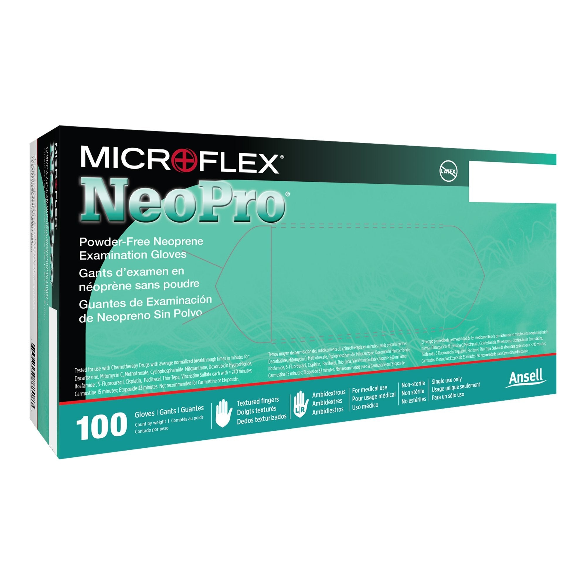 NeoPro® Polychloroprene Exam Glove, Medium, Green NPG-888-M