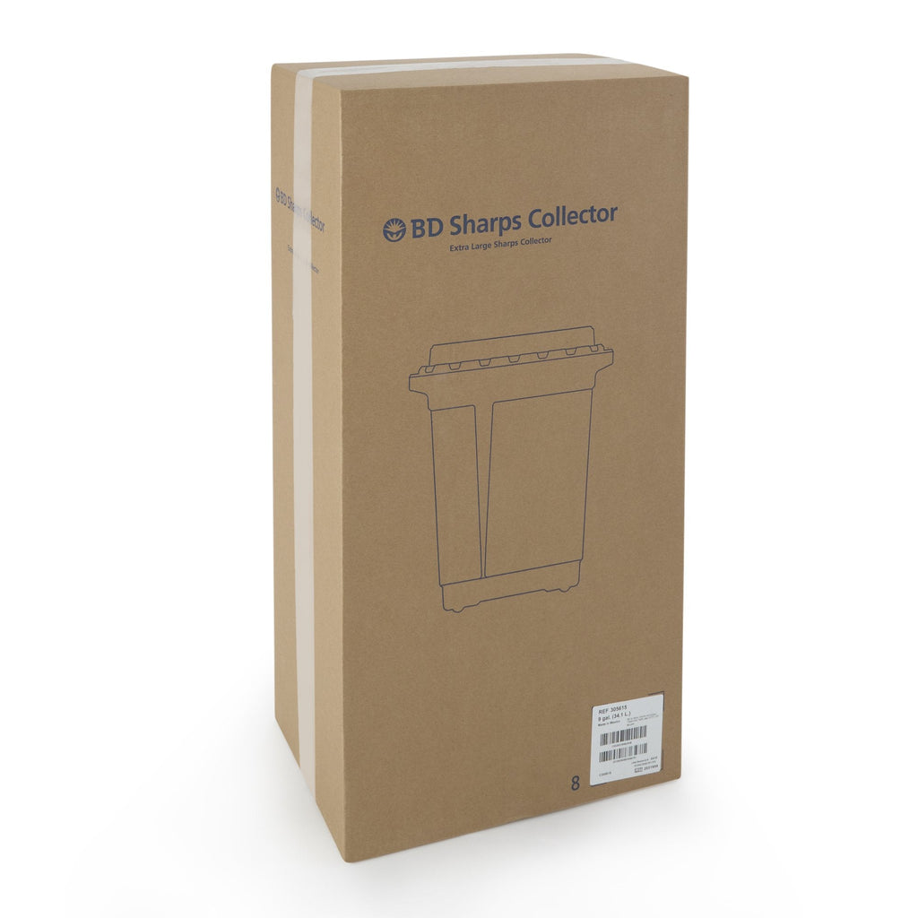 BD Multi-purpose Sharps Container, 9 Gallon, 18-1/2 x 17-3/4 x 11-3/4 Inch 305615