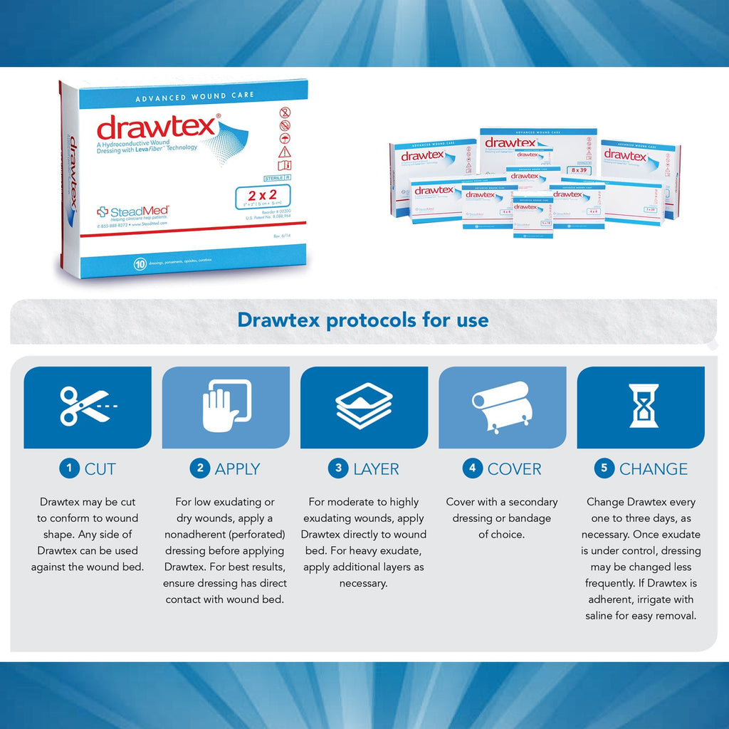 Drawtex® Nonadherent Dressing, 2 x 2 inch 00300