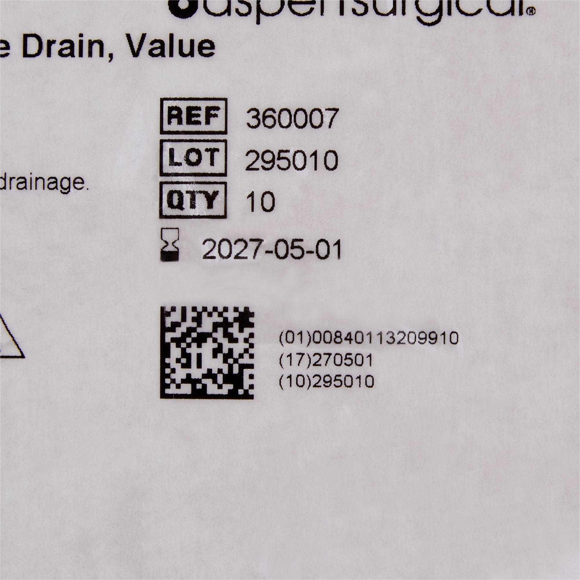 McKesson Wound Drain Tube, 10 Fr., 20-centimeter Length 360005