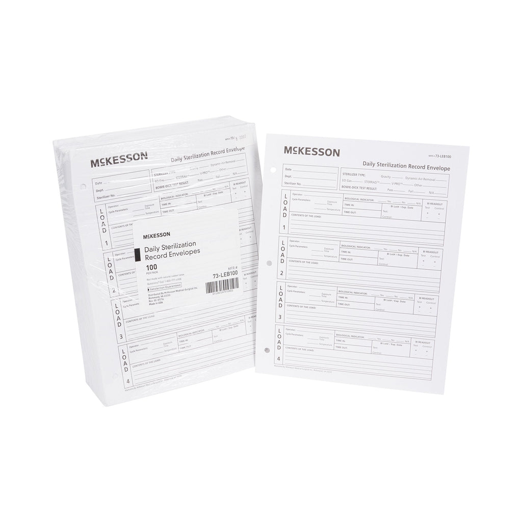 McKesson Sterilization Record Envelope 73-LEB100
