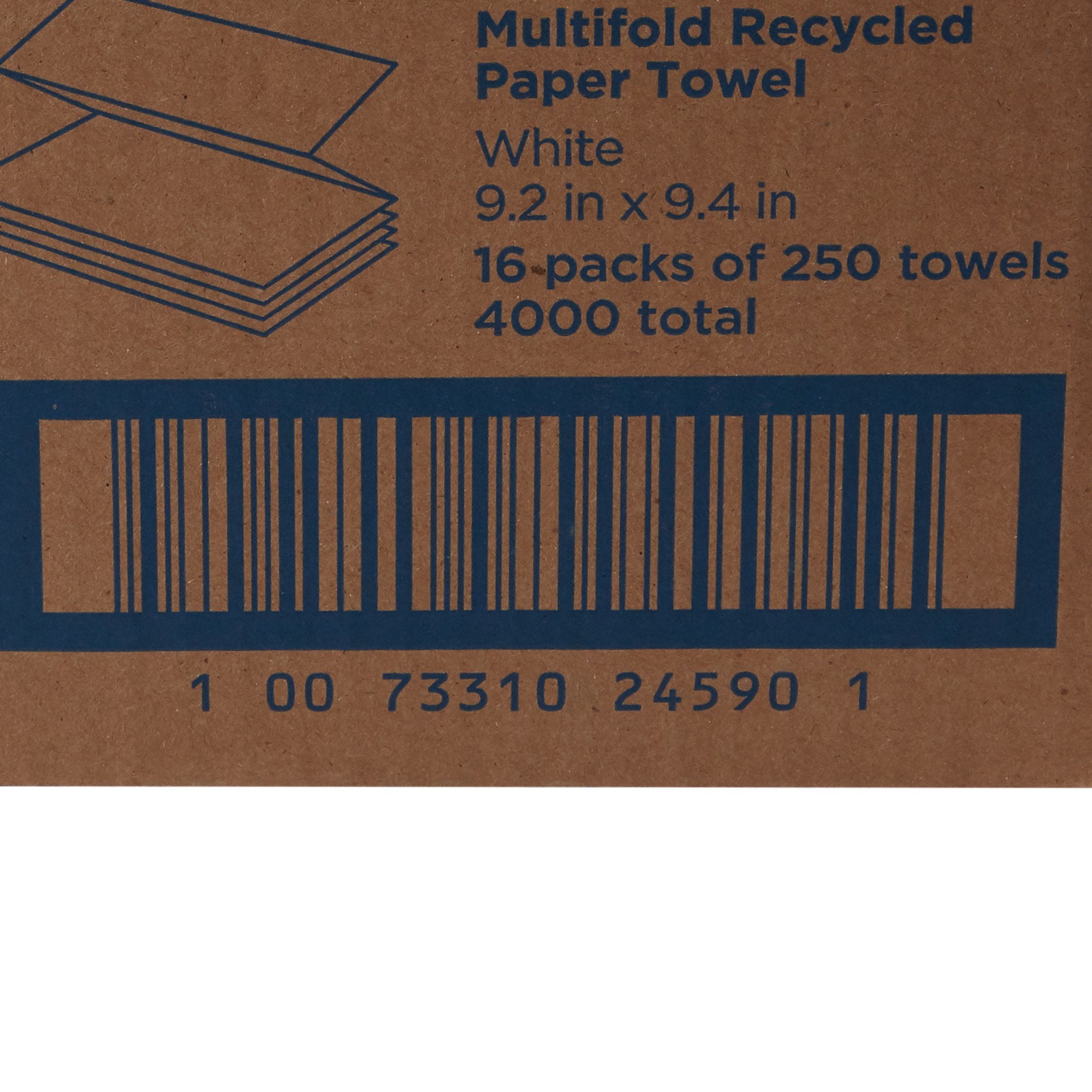 Pacific Blue Basic™ Recycled Multi-Fold Paper Towel, 250 Sheets per Pack 24590