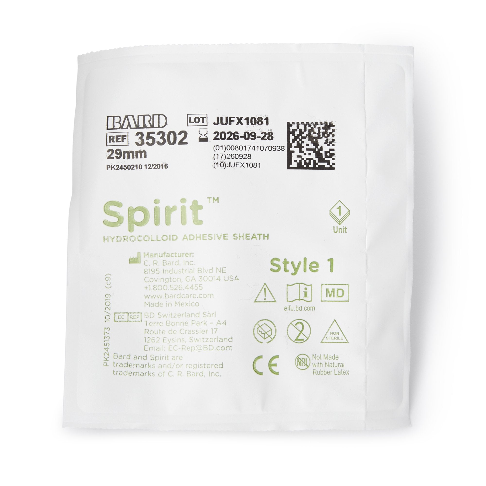Spirit™ 1 Male External Catheter, Medium 35302