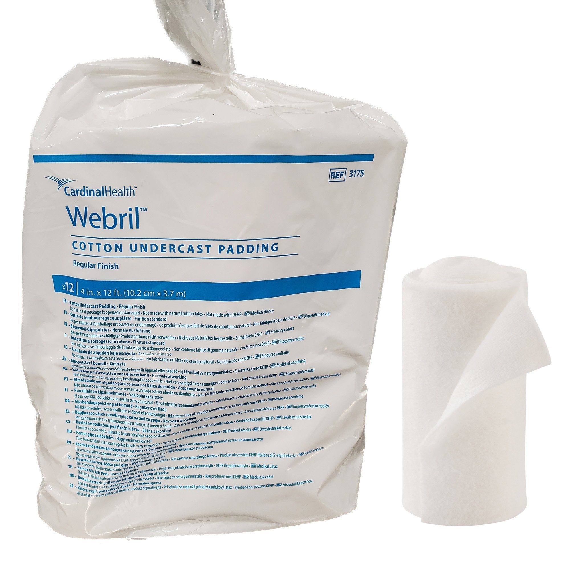 Webril™ Undercast Cotton Cast Padding, 4 Inch x 4 Yard 3175-