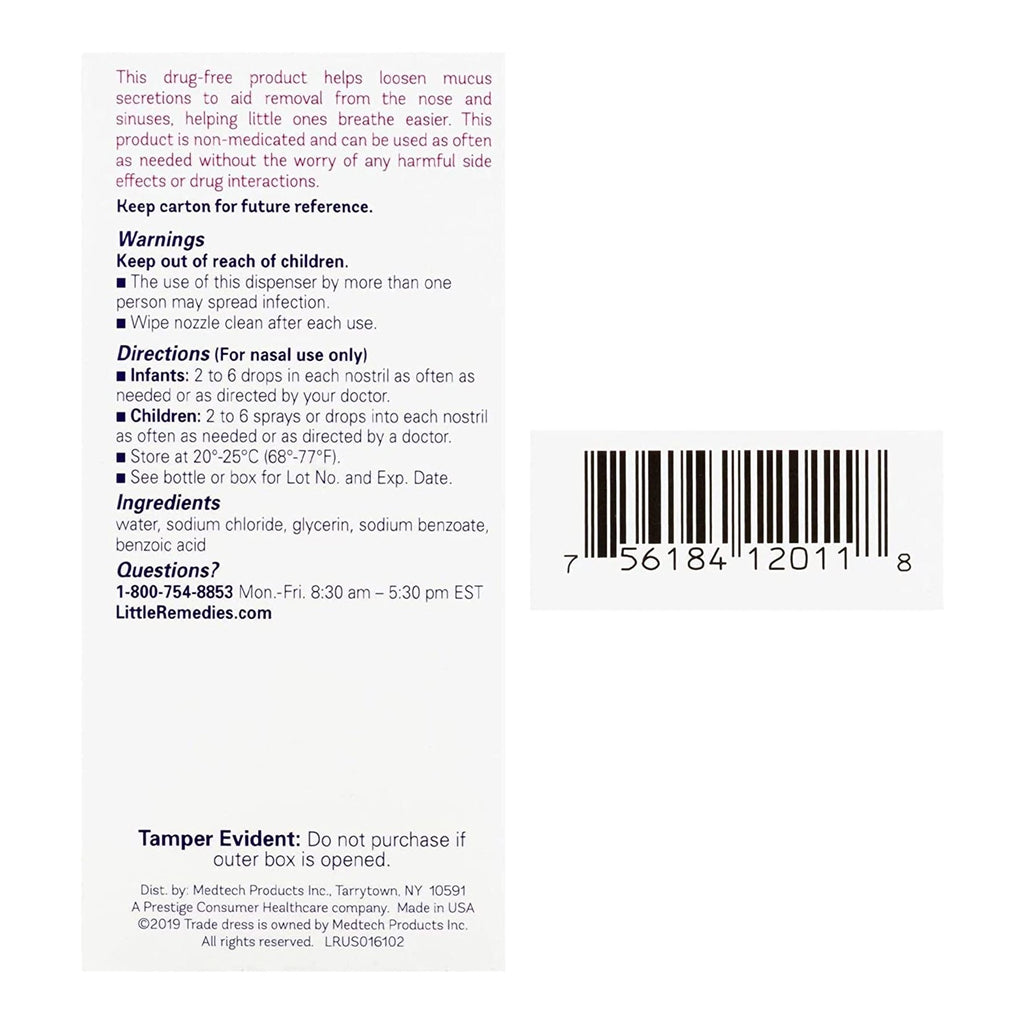 Little Remedies® Saline Spray + Drops 56184012011