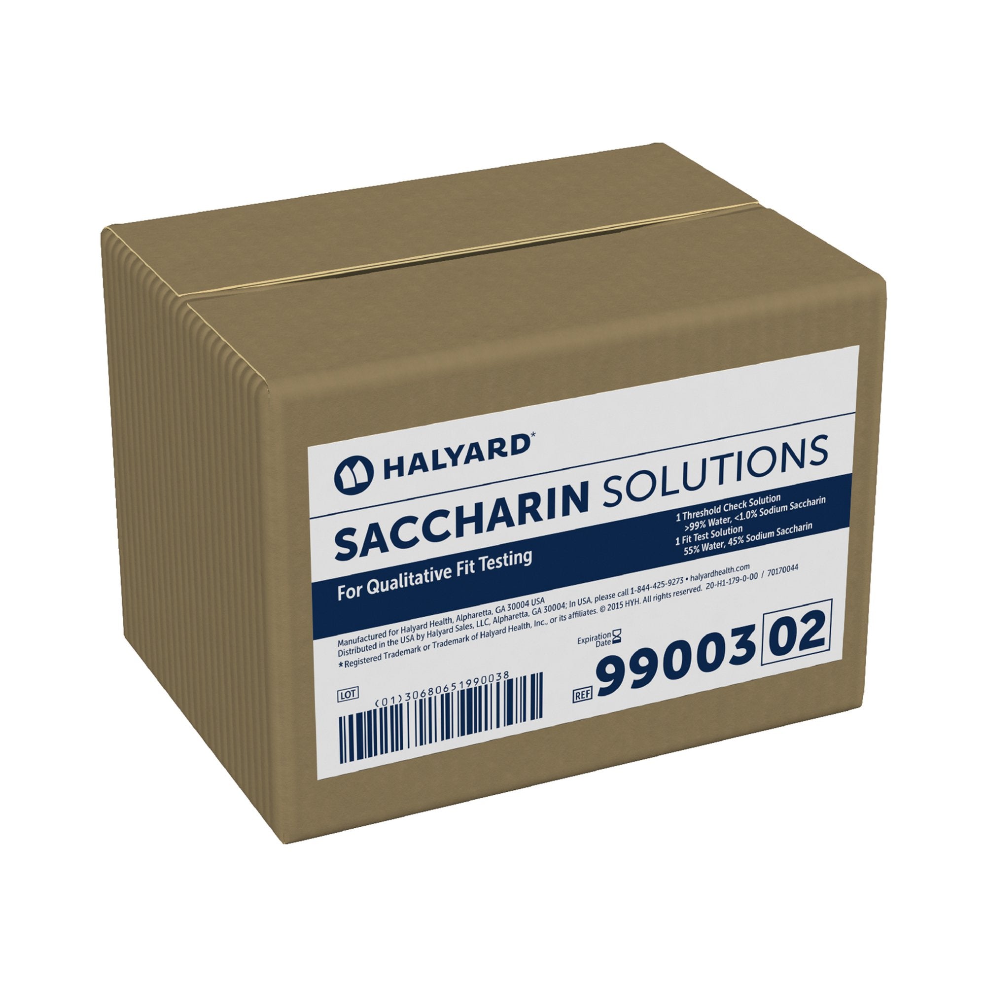 O&M Halyard Inc Halyard Fit Test Solutions Kit, Saccharin 99003, Case of 1