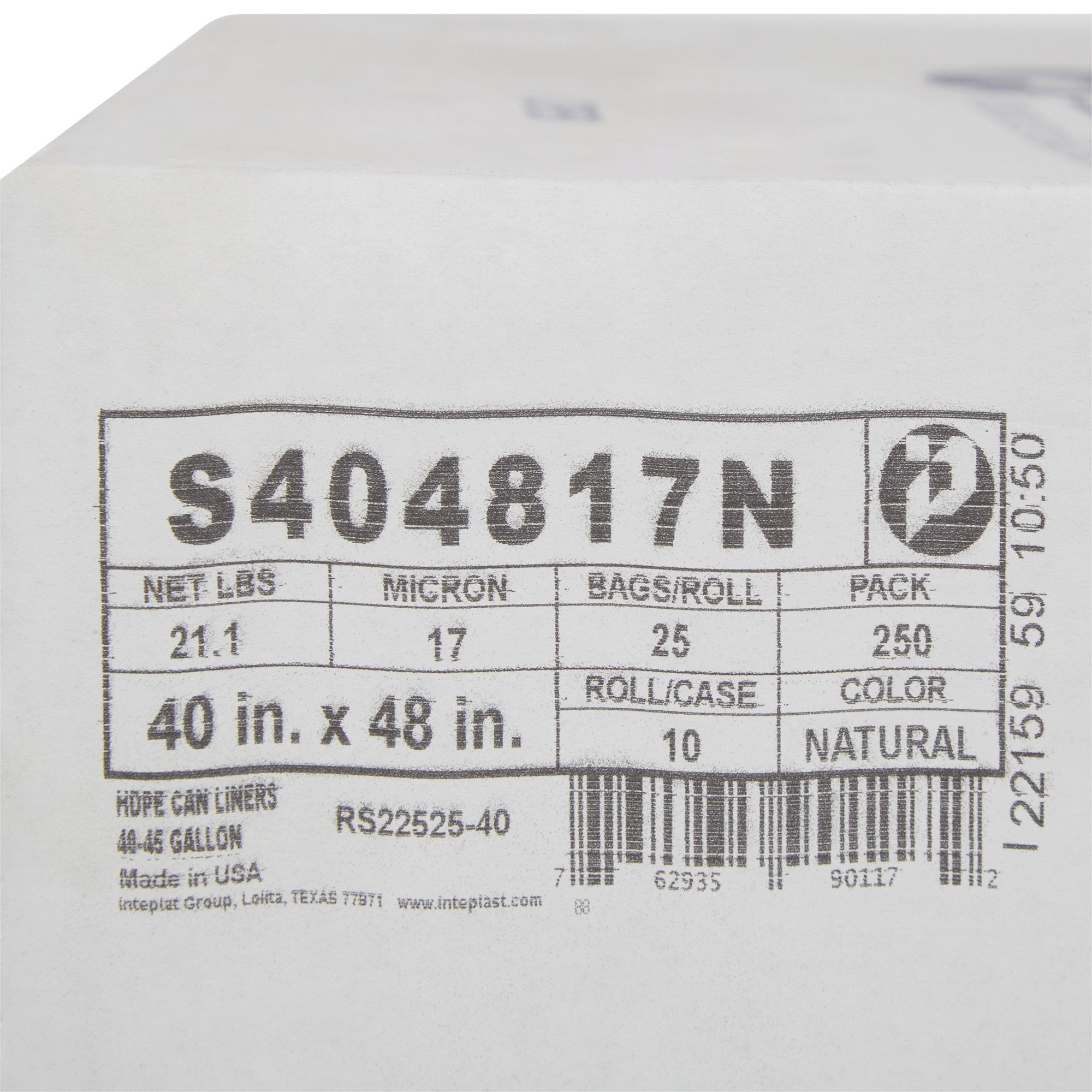 McKesson Extra Heavy Duty Clear Trash Bag, 45 gal, 17 Mic S404817N
