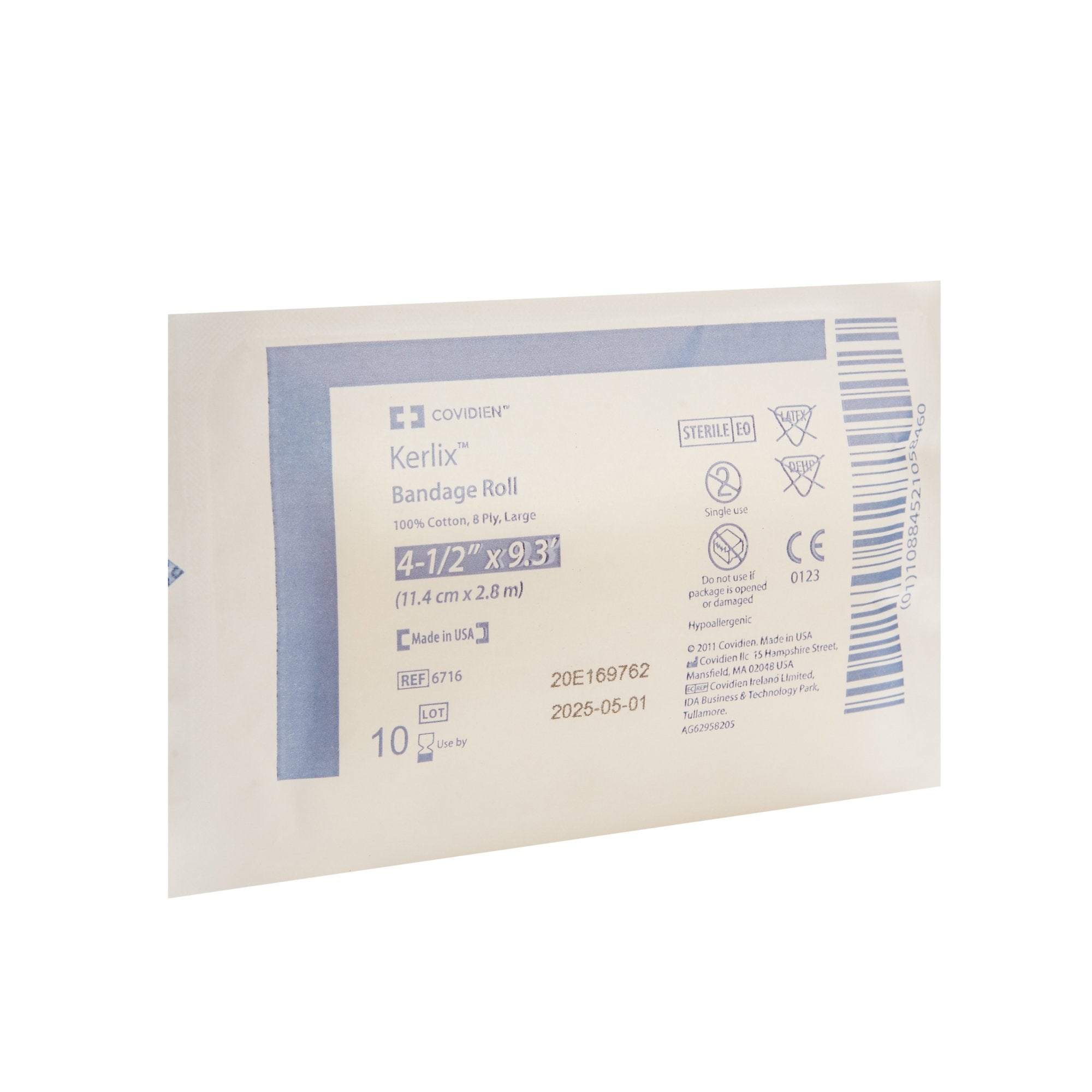 Kerlix™ Sterile Fluff Bandage Roll, 4-1/2 Inch x 3-1/10 Yard, 8-Ply 6716