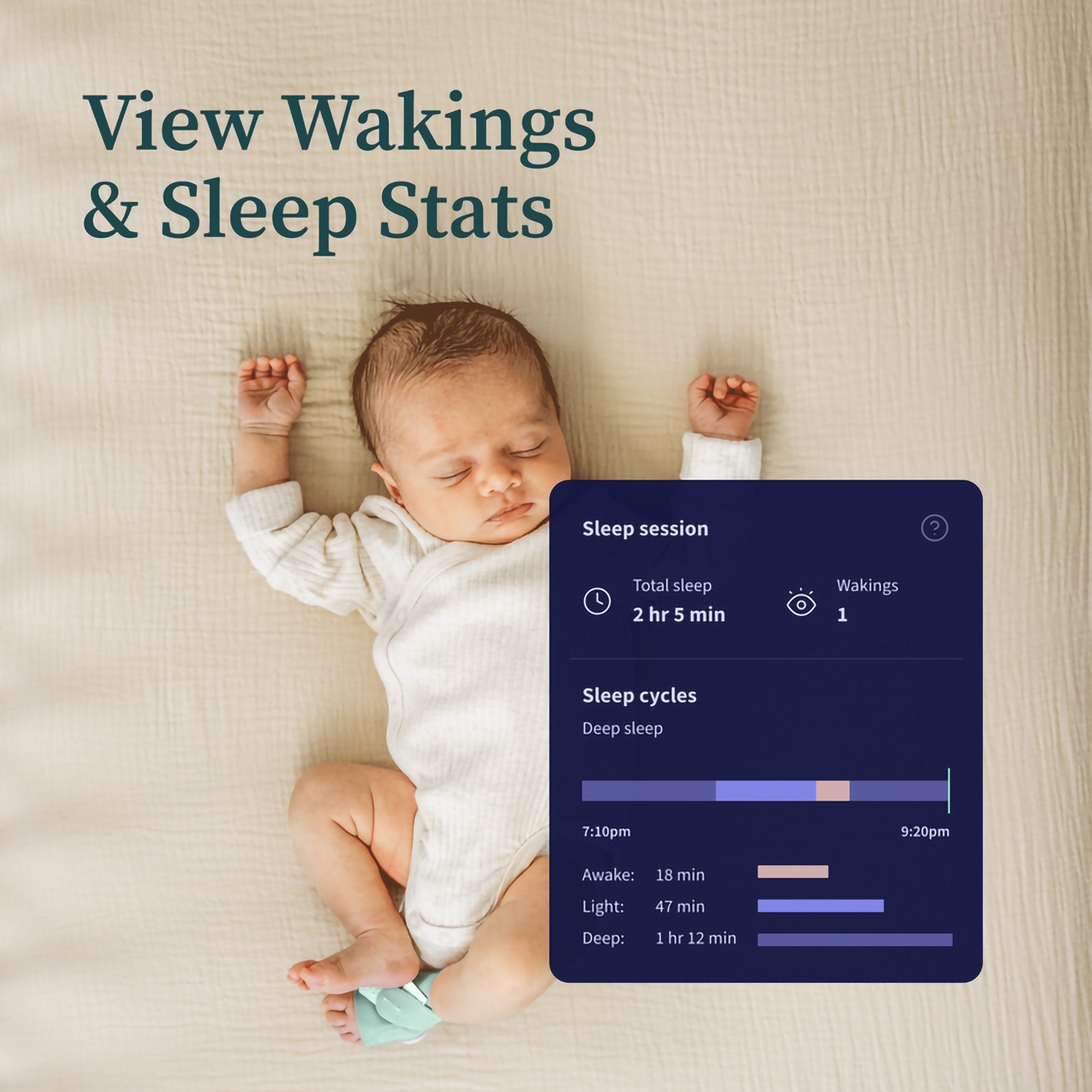 Baby Monitoring System Owlet® Dream Sock Dusty Rose BM06N20MCJ