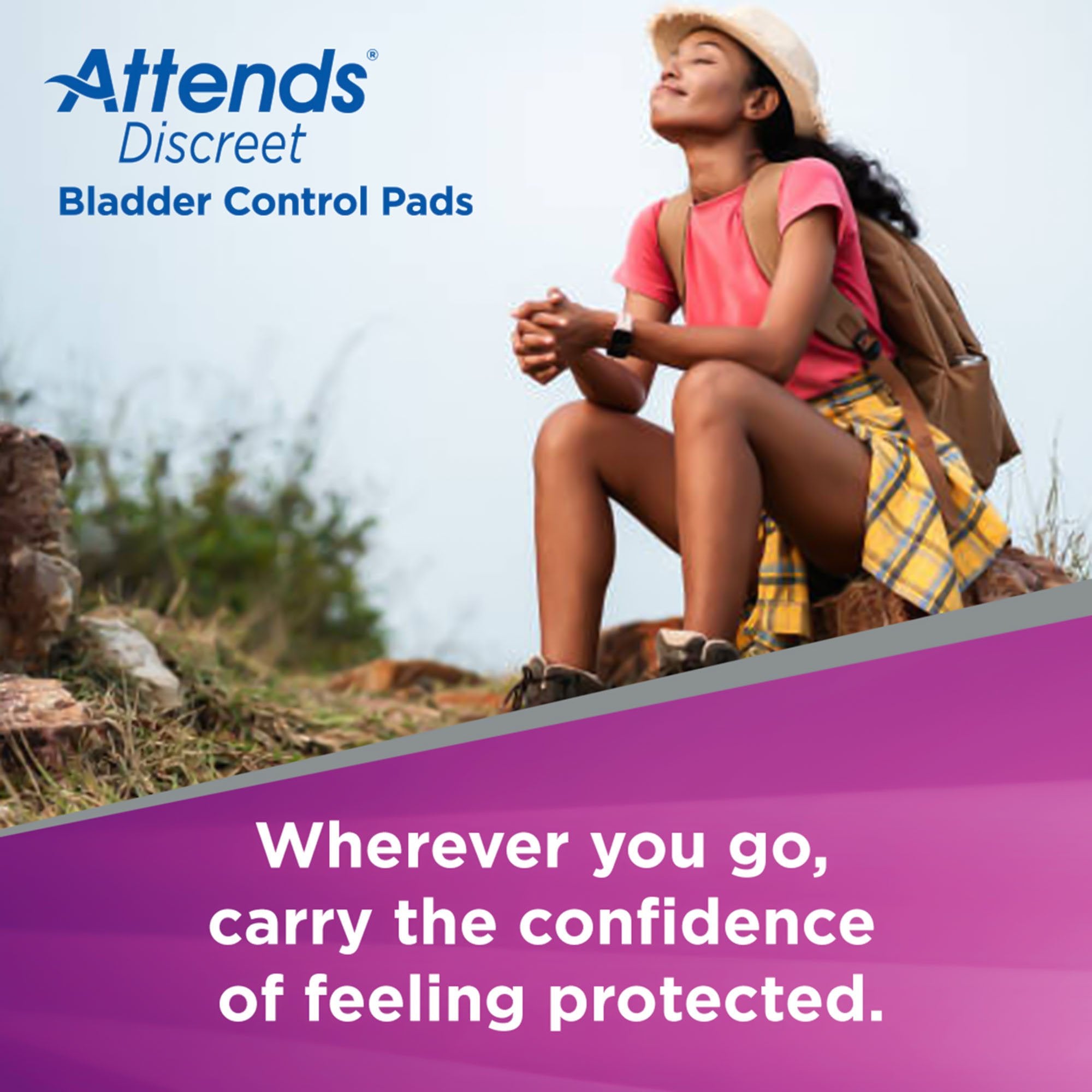 Attends® Discreet Women's Moderate Bladder Control Pad, 10½-Inch Length ADPMOD