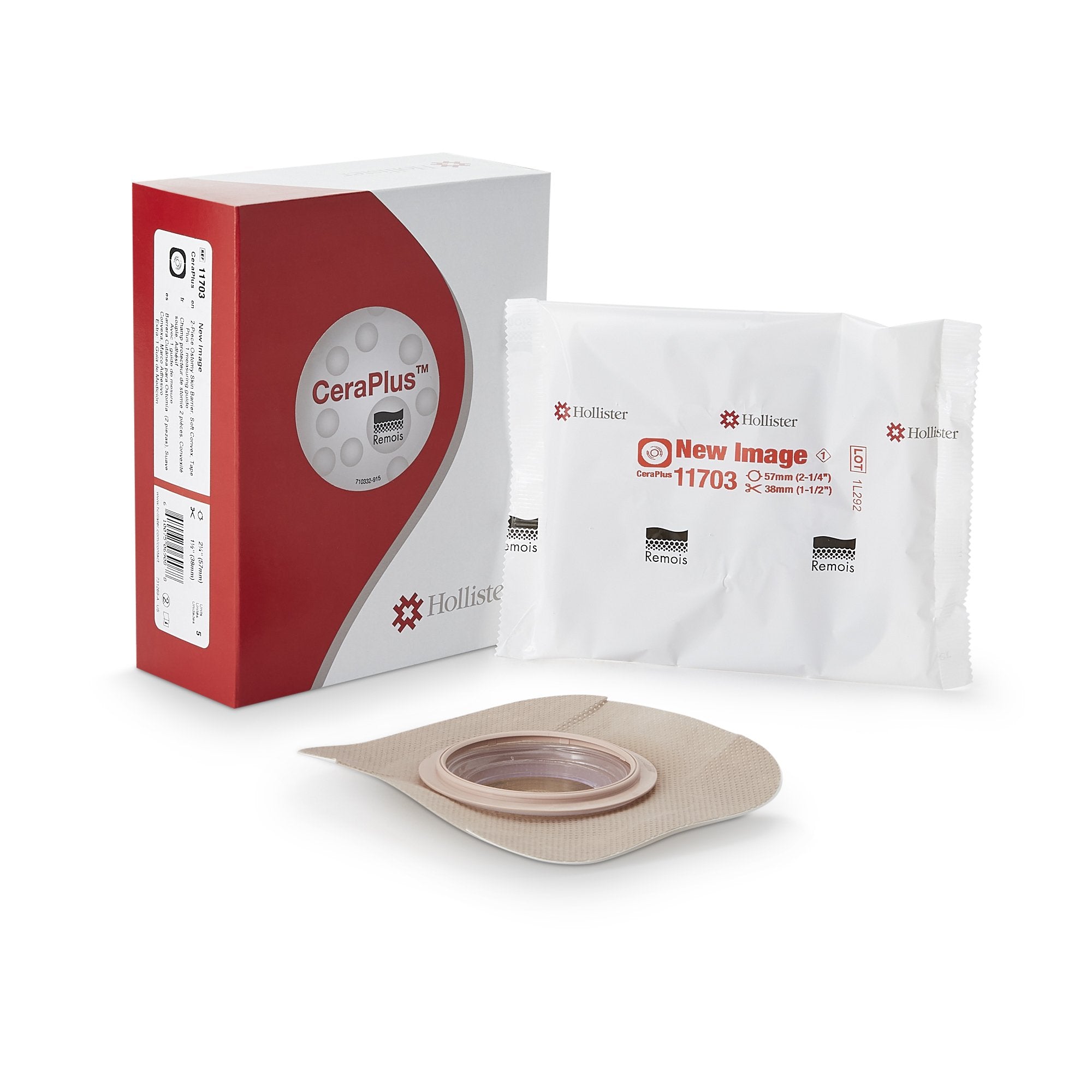 CeraPlus™ Soft Convex Skin Barriers with Integrated Floating 57 mm Flange 11703