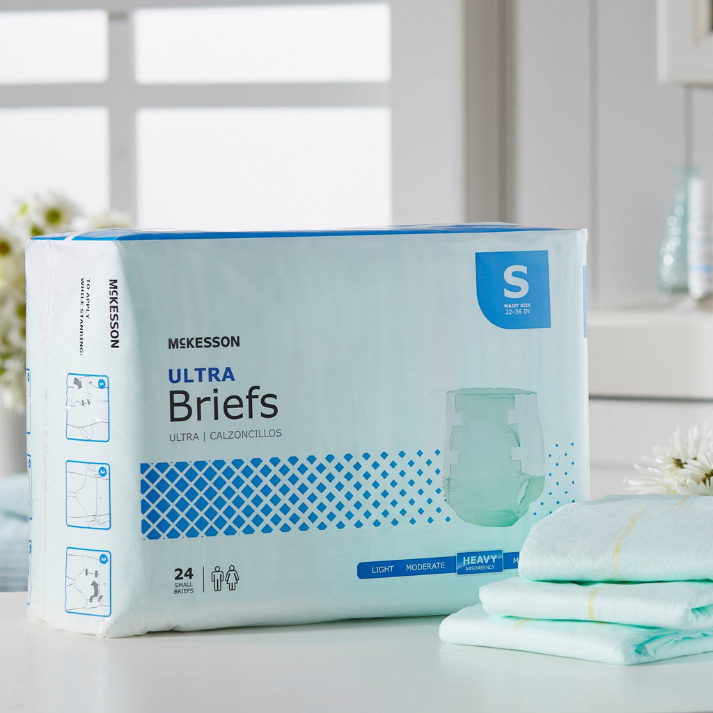 McKesson Ultra Heavy Absorbency Incontinence Brief, Small BRULSM