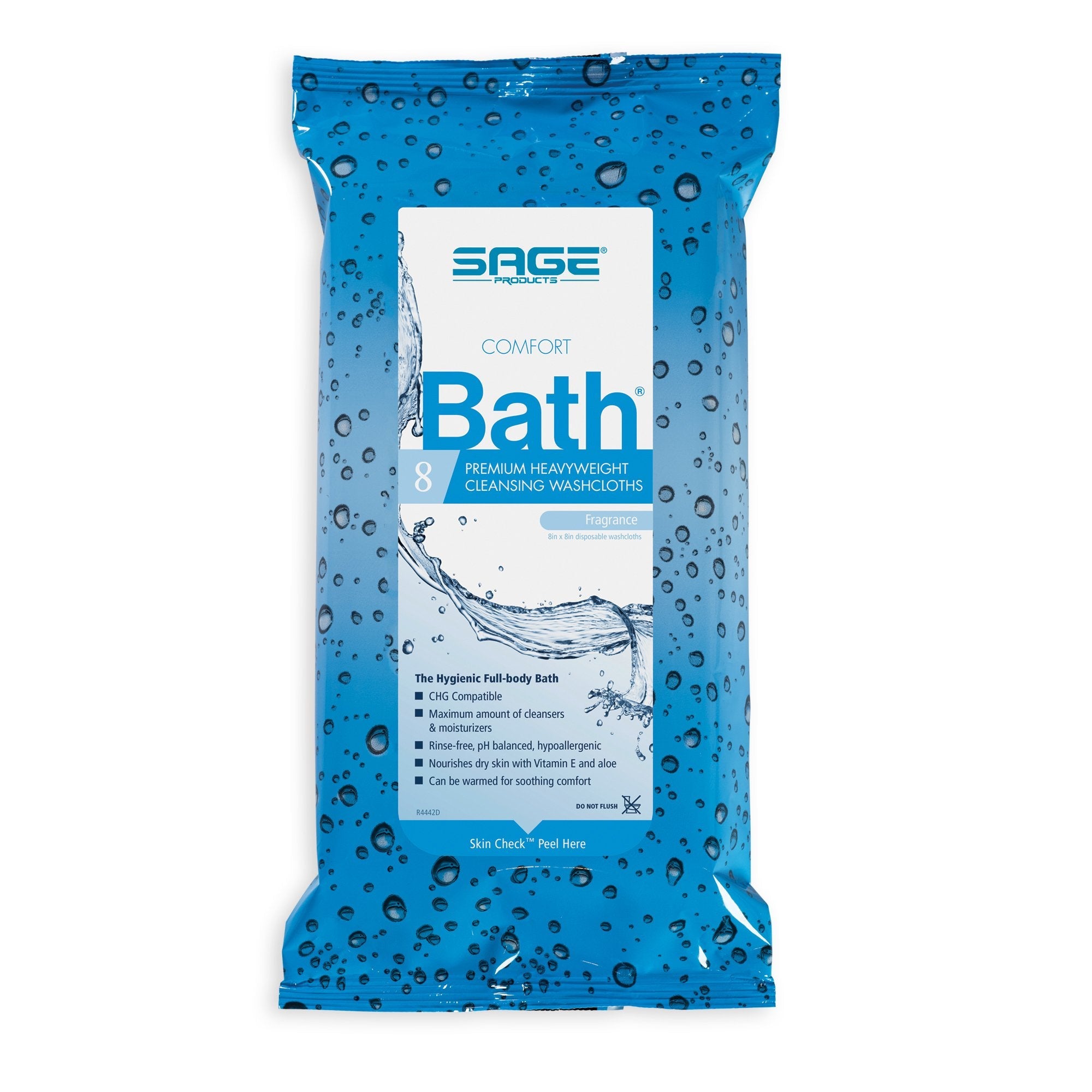 Comfort Bath® Cleansing Washcloths, Heavyweight, Soft Pack 7900