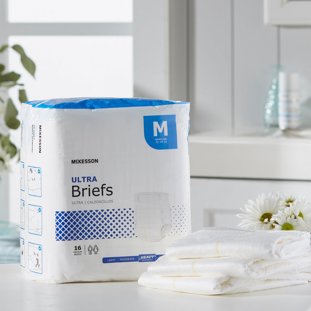 McKesson Ultra Heavy Absorbency Incontinence Brief, Medium BRULMD
