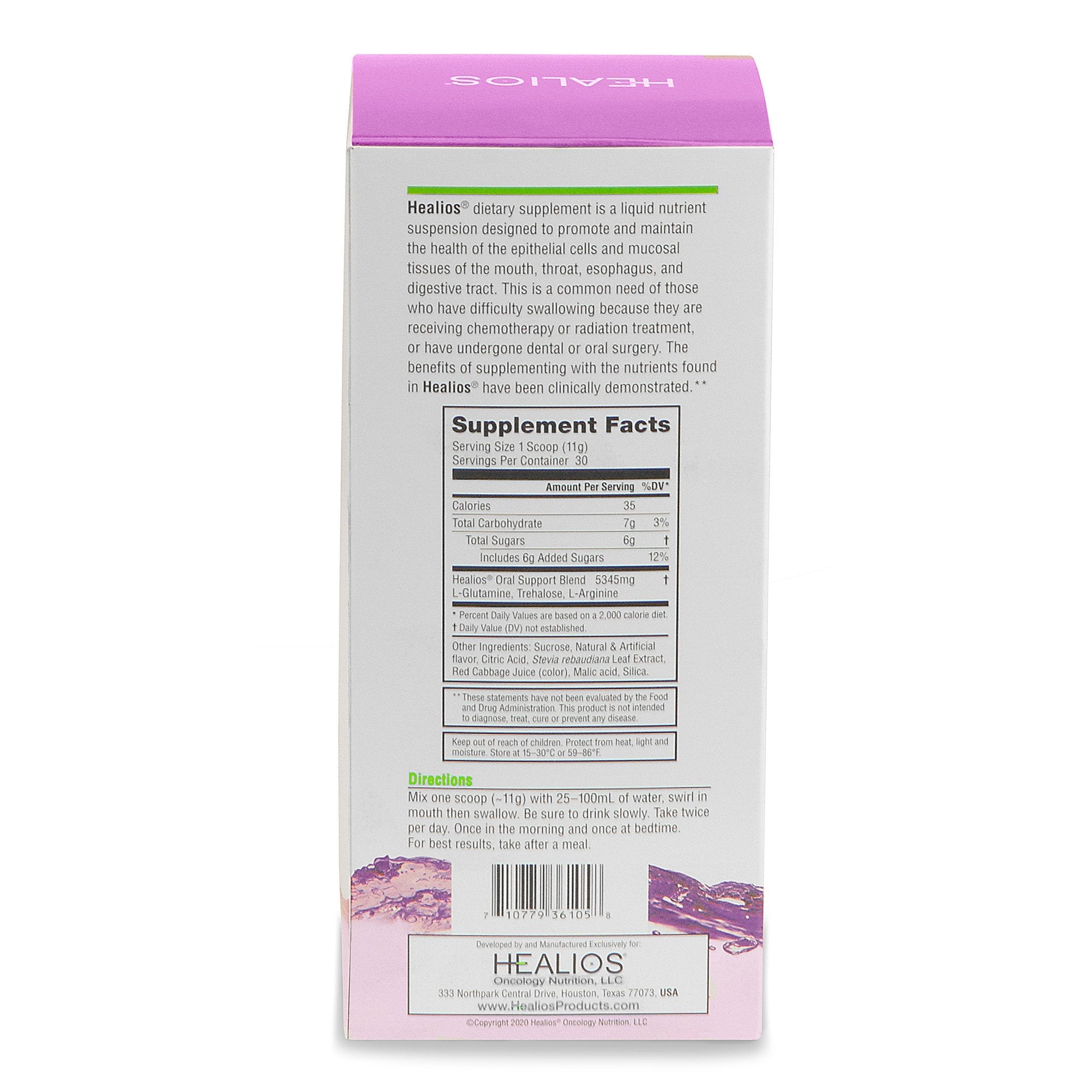 Healios Oral Health and Dietary Supplement Powder for Mouth Sores GN0140