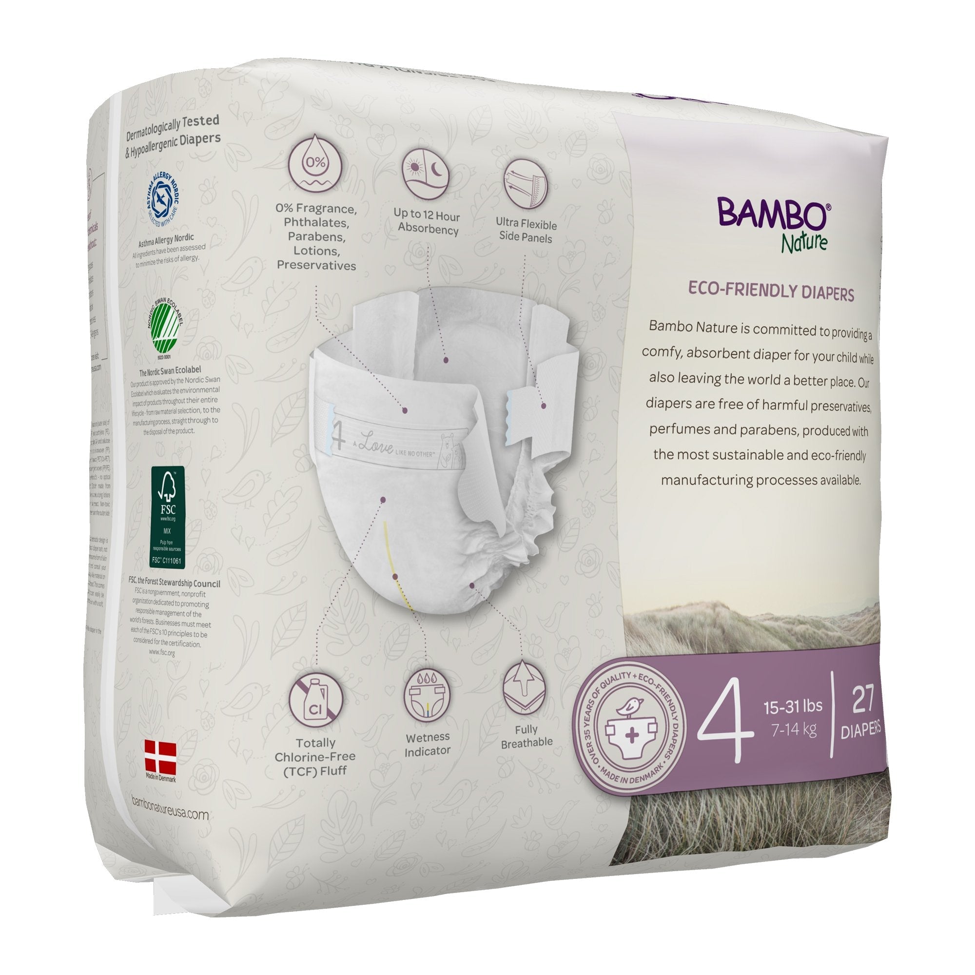 Bambo® Nature Diaper, Size 4 1000016926
