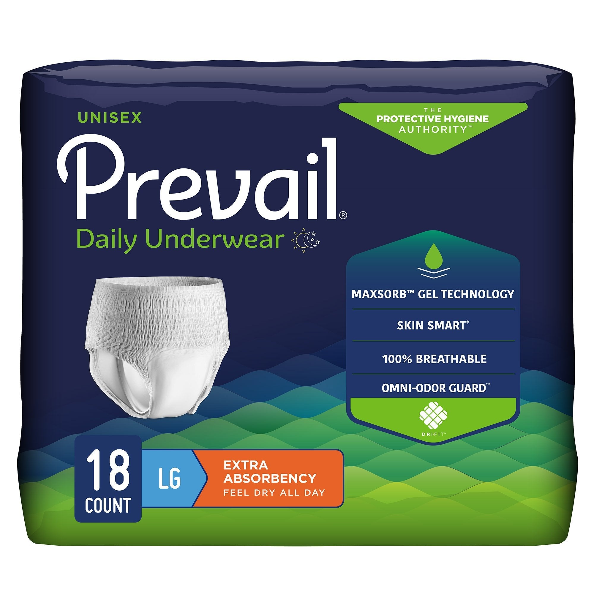 Prevail® Daily Underwear Extra Absorbent Underwear, Large PV-513