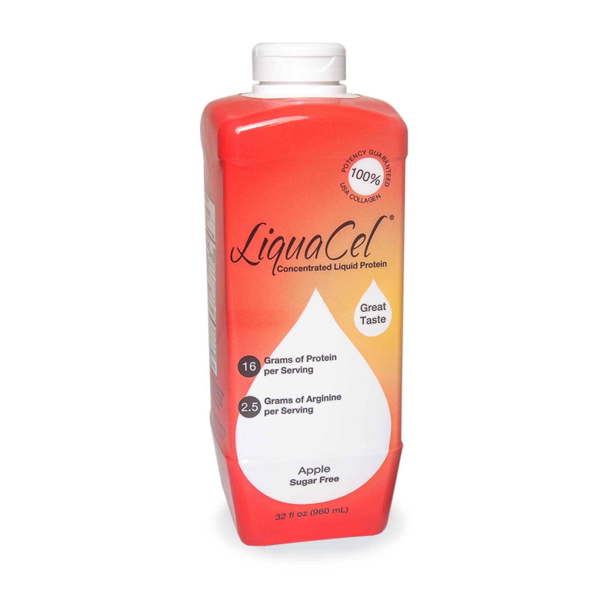 LiquaCel® Apple Concentrated Liquid Protein, Sugar Free, 32-ounce bottle GH-88