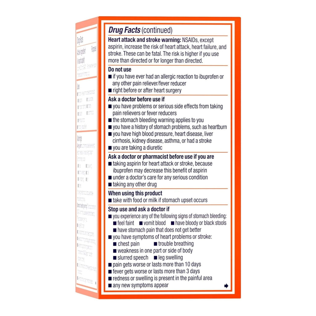 Motrin IB Ibuprofen Coated Caplets 50580023003