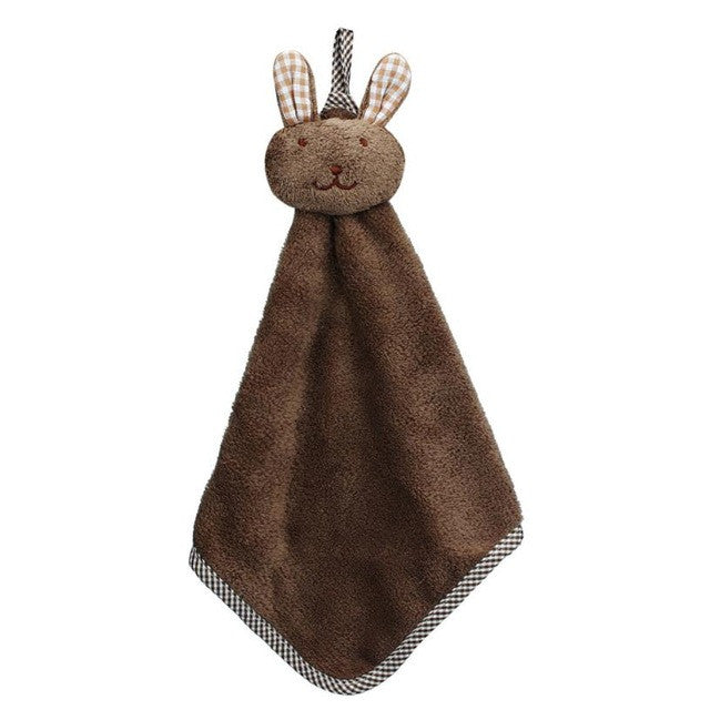 Kitchen Hanging Hand Towel with Animal Head Kid Friendly