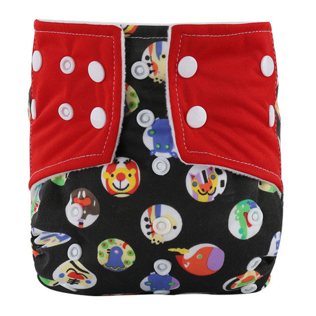 Baby diaper Infant Printed Cloth Diapers Reusable Nappy Washable Snap Nappy